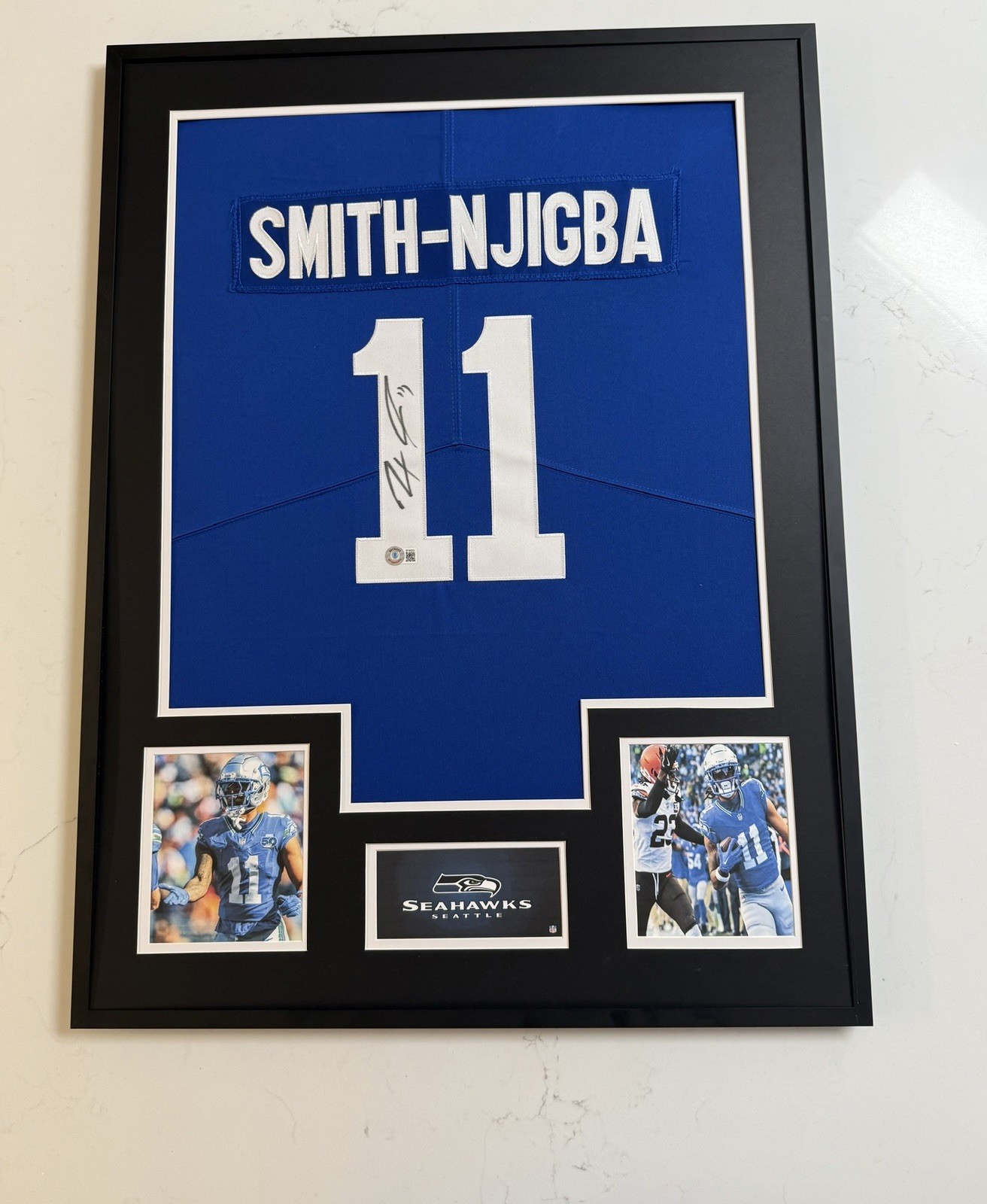 Jaxon Smith-Njigba Signed/Framed Seattle Seahawks #11 NFL Jersey BAS autographed Jaxon Smith-Njigba Signed/Framed Seattle Seahawks #11 NFL Jersey BAS autographed