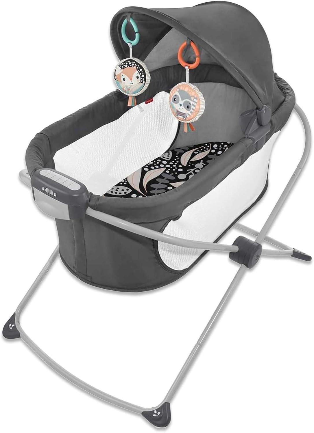 Fisher-Price Baby Crib Soothing View Portable Bassinet Foldable Bedside Fisher-Price Baby Crib Soothing View Portable Bassinet Foldable Bedside