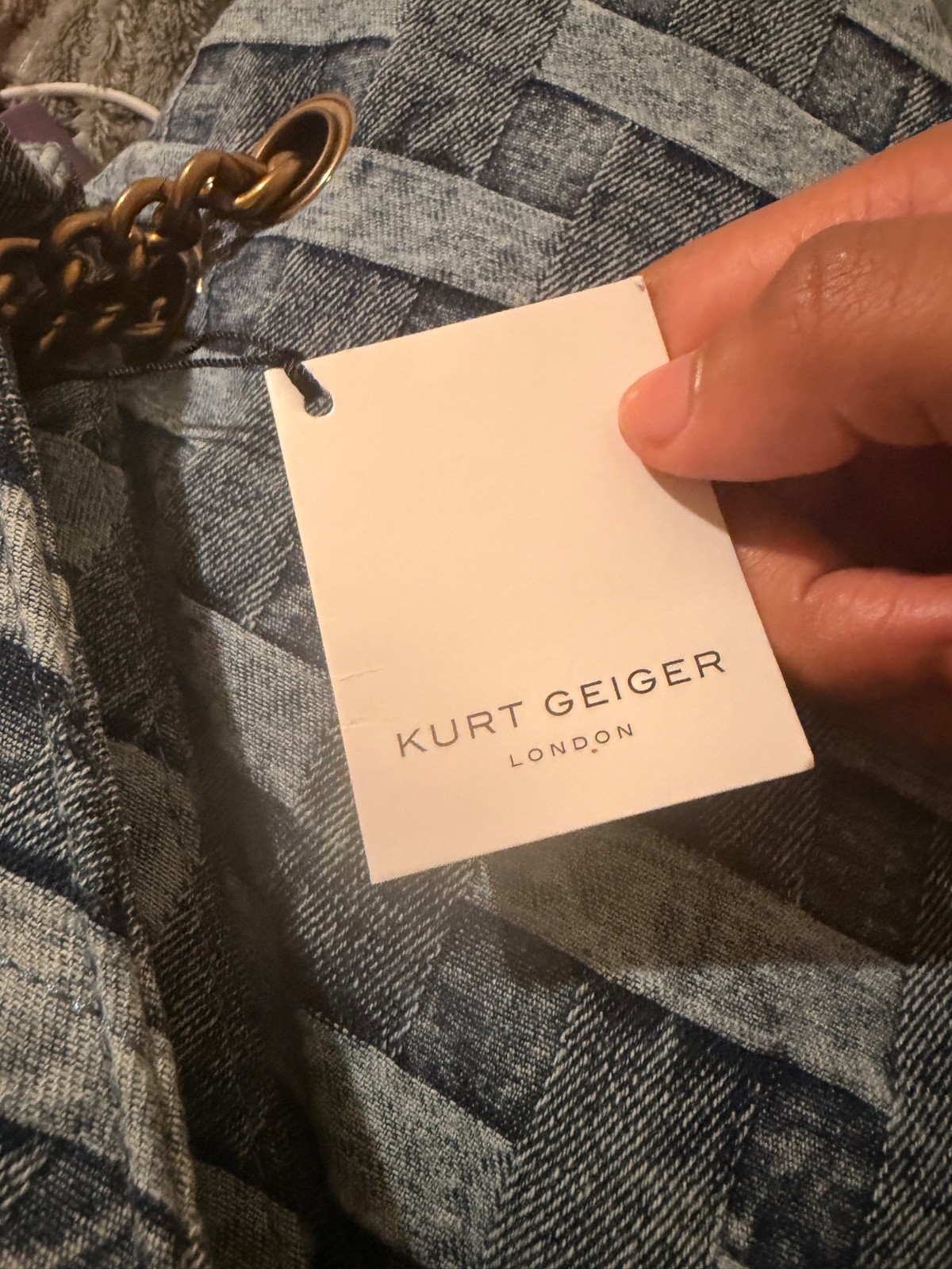 kurt geiger denim purse large price negotiable