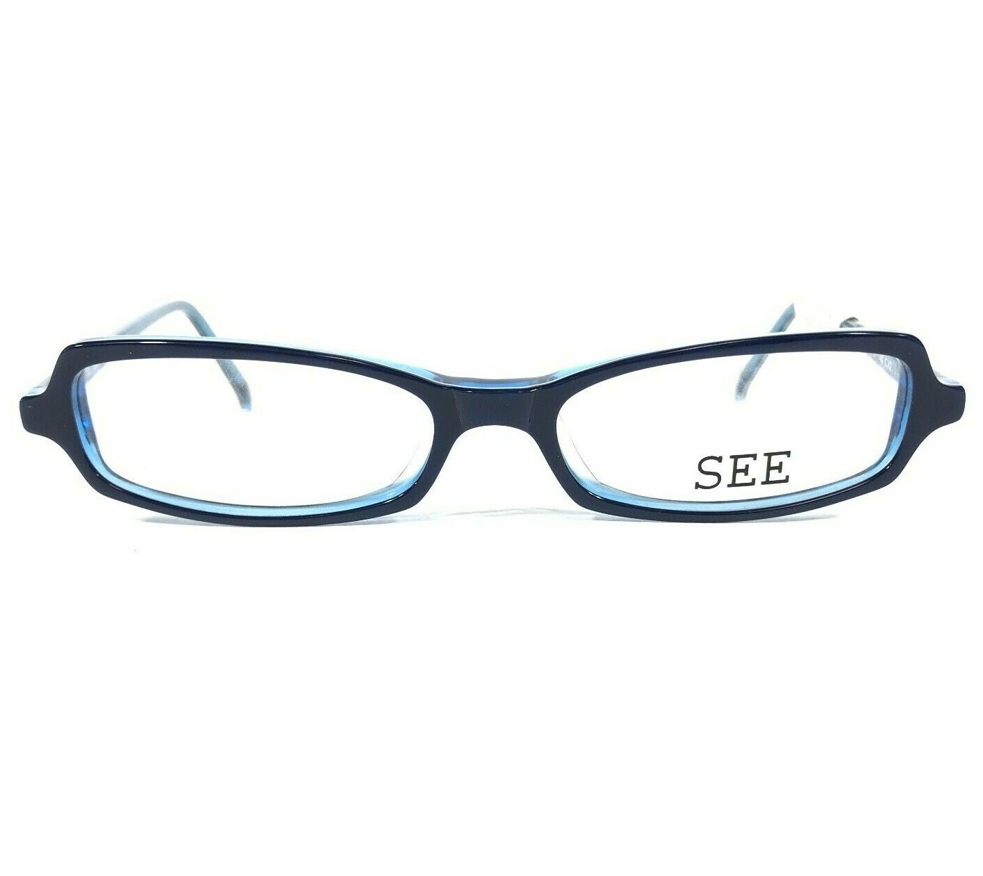 See Petite Eyeglasses Frames 5117 C.K2 Clear Blue Cat Eye Rectangular 49-15-140 See Petite Eyeglasses Frames 5117 C.K2 Clear Blue Cat Eye Rectangular 49-15-140