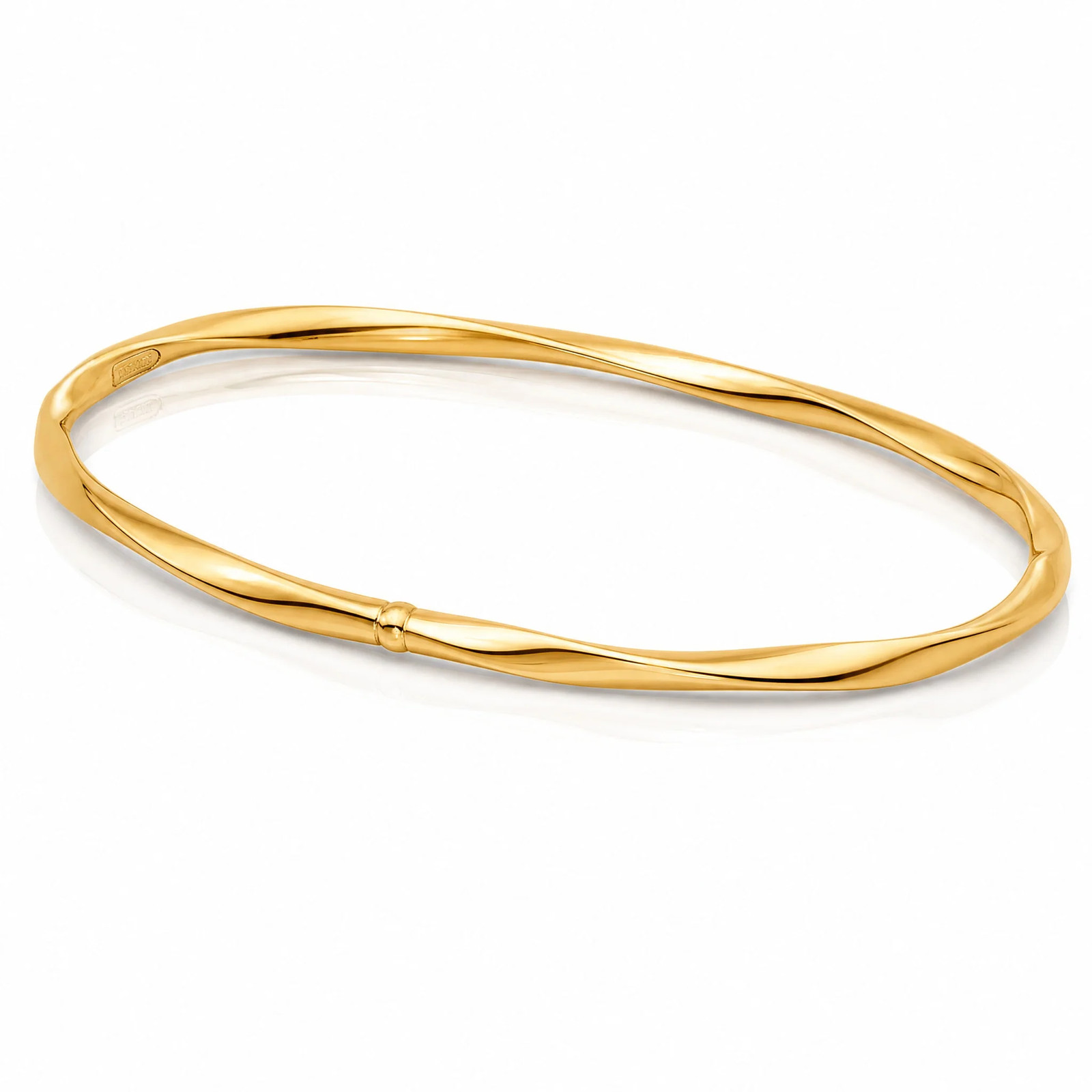 14K Yellow Gold Polished Twisted Slip-On Bangle 14K Yellow Gold Polished Twisted Slip-On Bangle