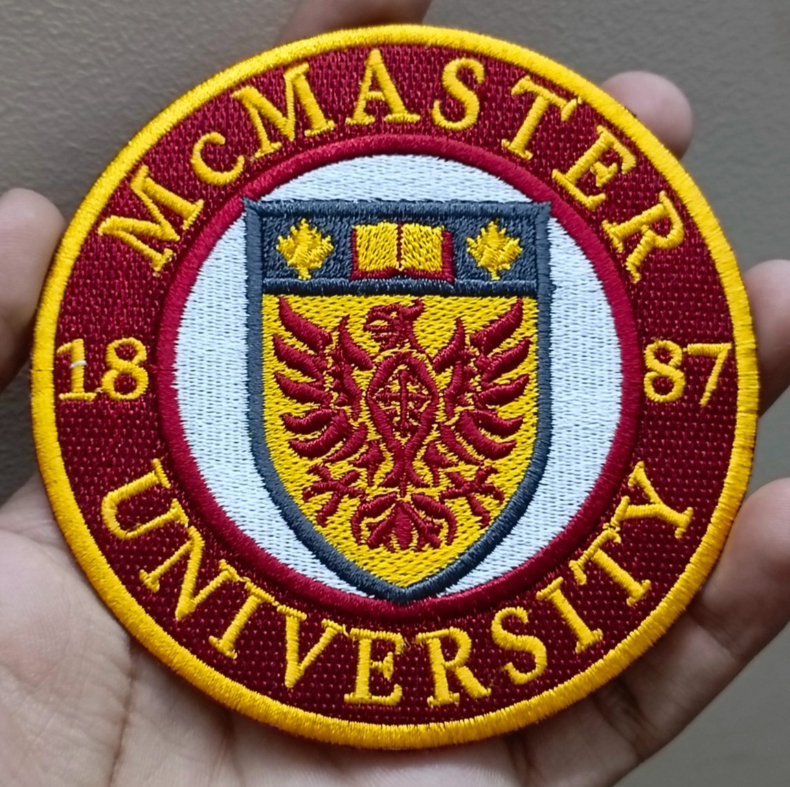 McMaster University Logo Iron On Patch - Sew Patch - Embroidered Patch 4\