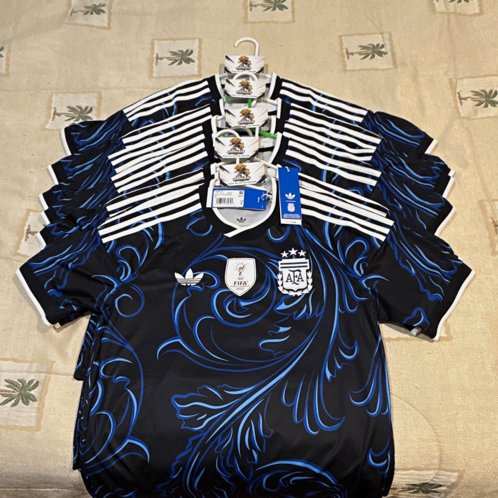 adidas Argentina Soccer Jersey Black/Blue/White ClimaCool Size M Licensed adidas Argentina Soccer Jersey Black/Blue/White ClimaCool Size M Licensed