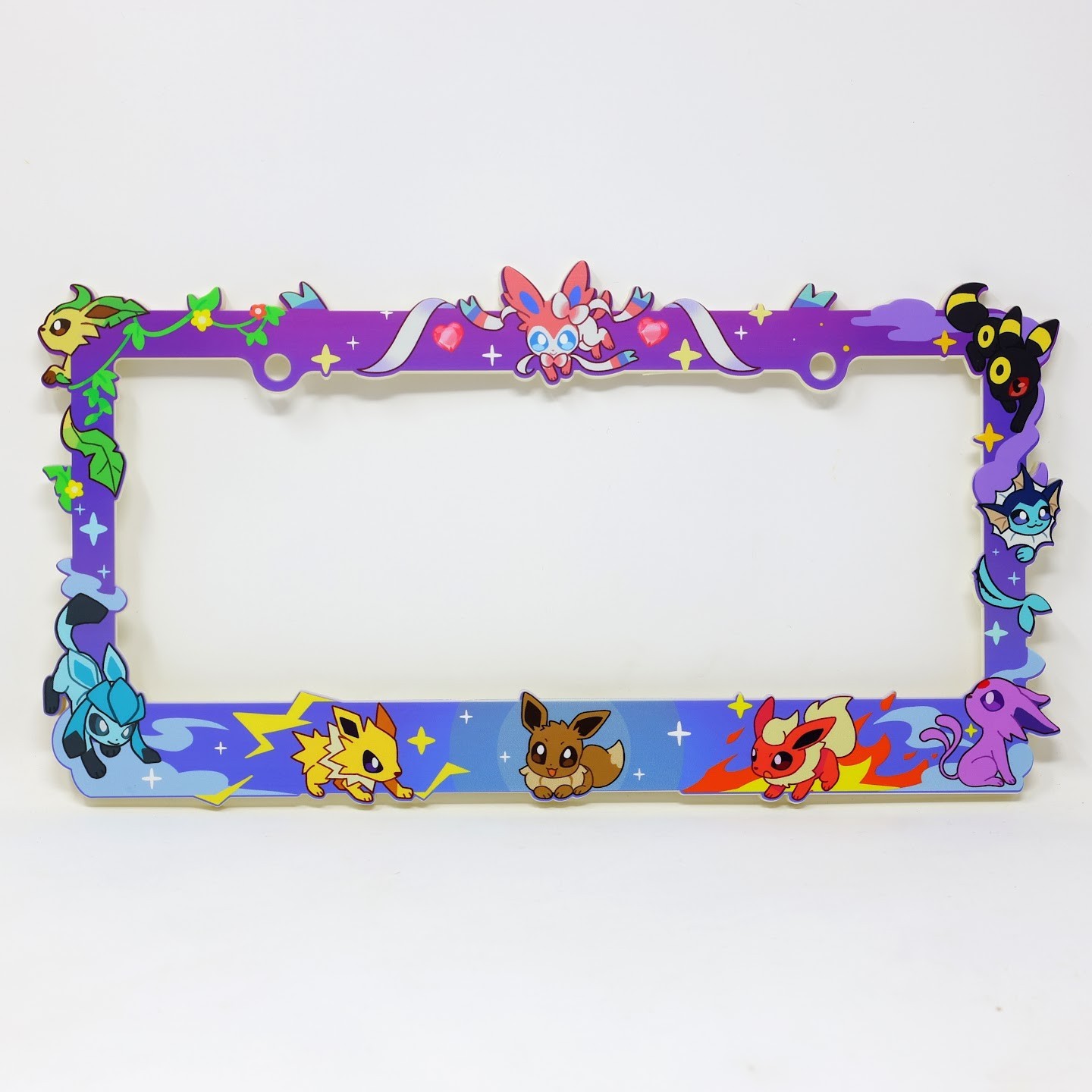 Pokemon Eeveelutions Eevee License Plate Frame Holder Car Anime Figure USA Pokemon Eeveelutions Eevee License Plate Frame Holder Car Anime Figure USA