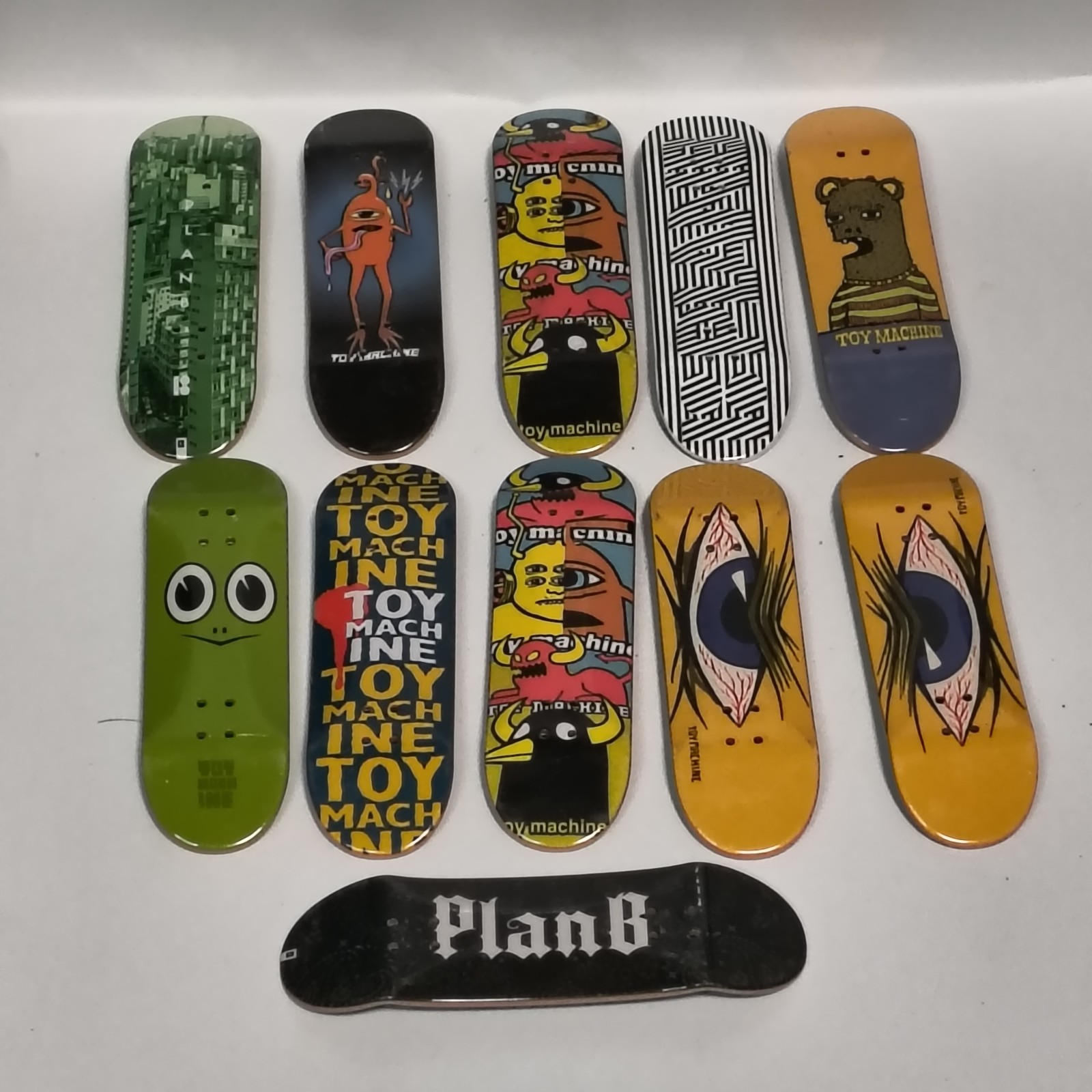 11 Tech Deck Fingerboard Decks Lot No Wheels 