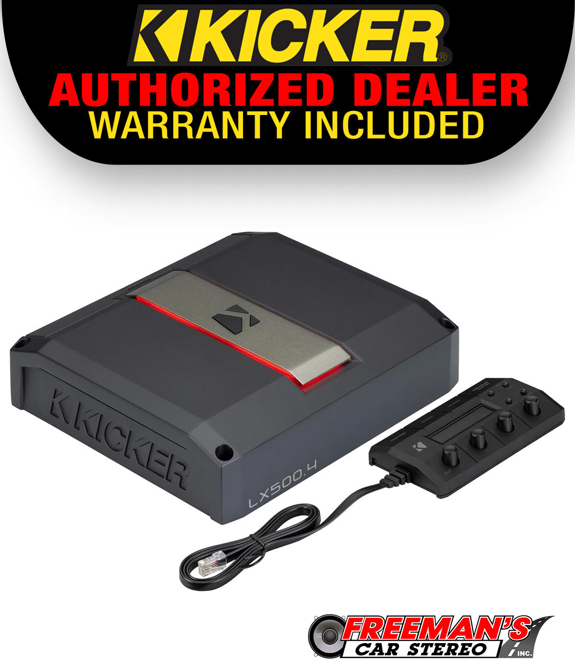 Kicker 51LX500.4 4-Channel Class D Full Range Premium LX Amplifier 125 Watts x 4