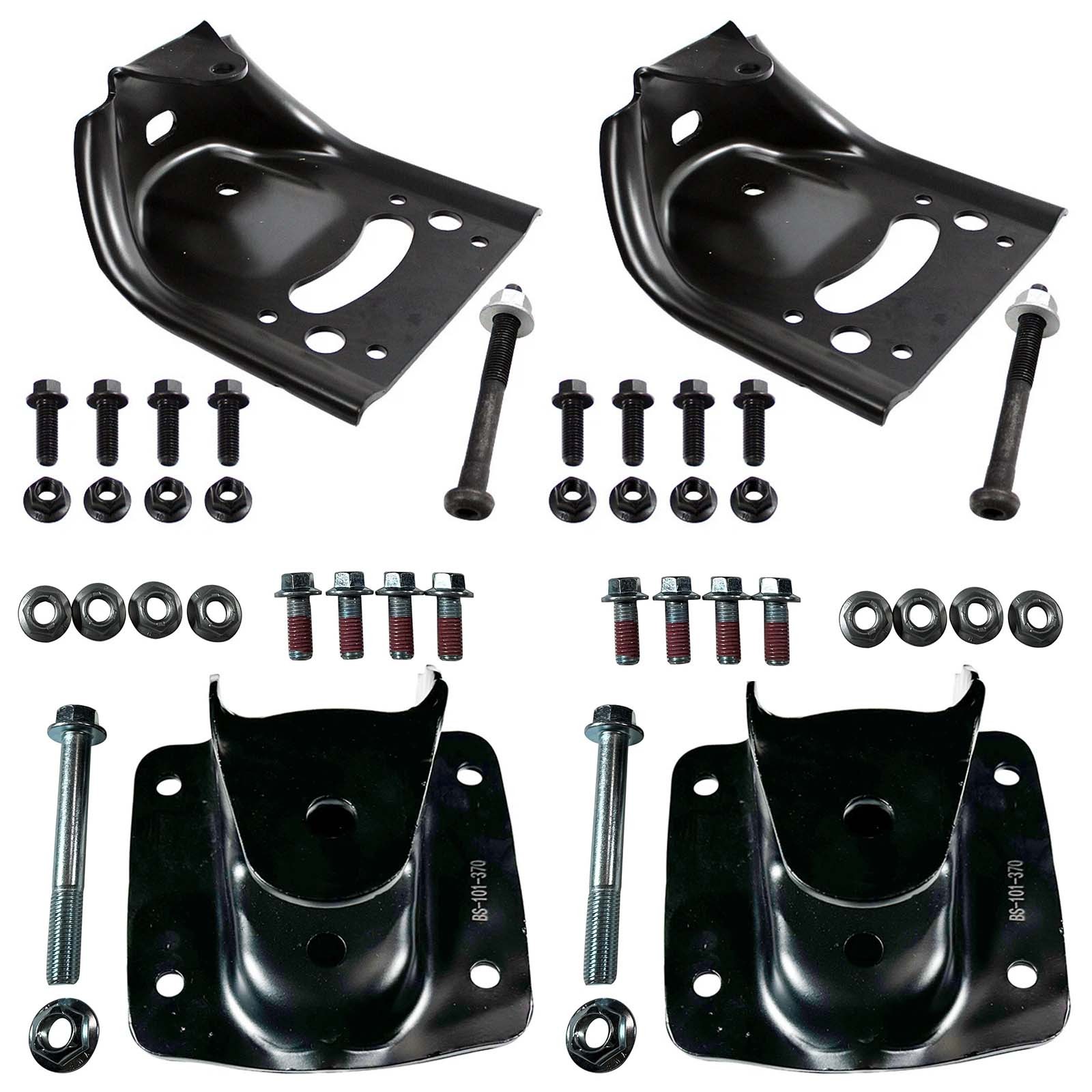 For 94-02 Ram 2500 3500 Rearward & Forward Rear Leaf Spring Hangers Bracket Kit
