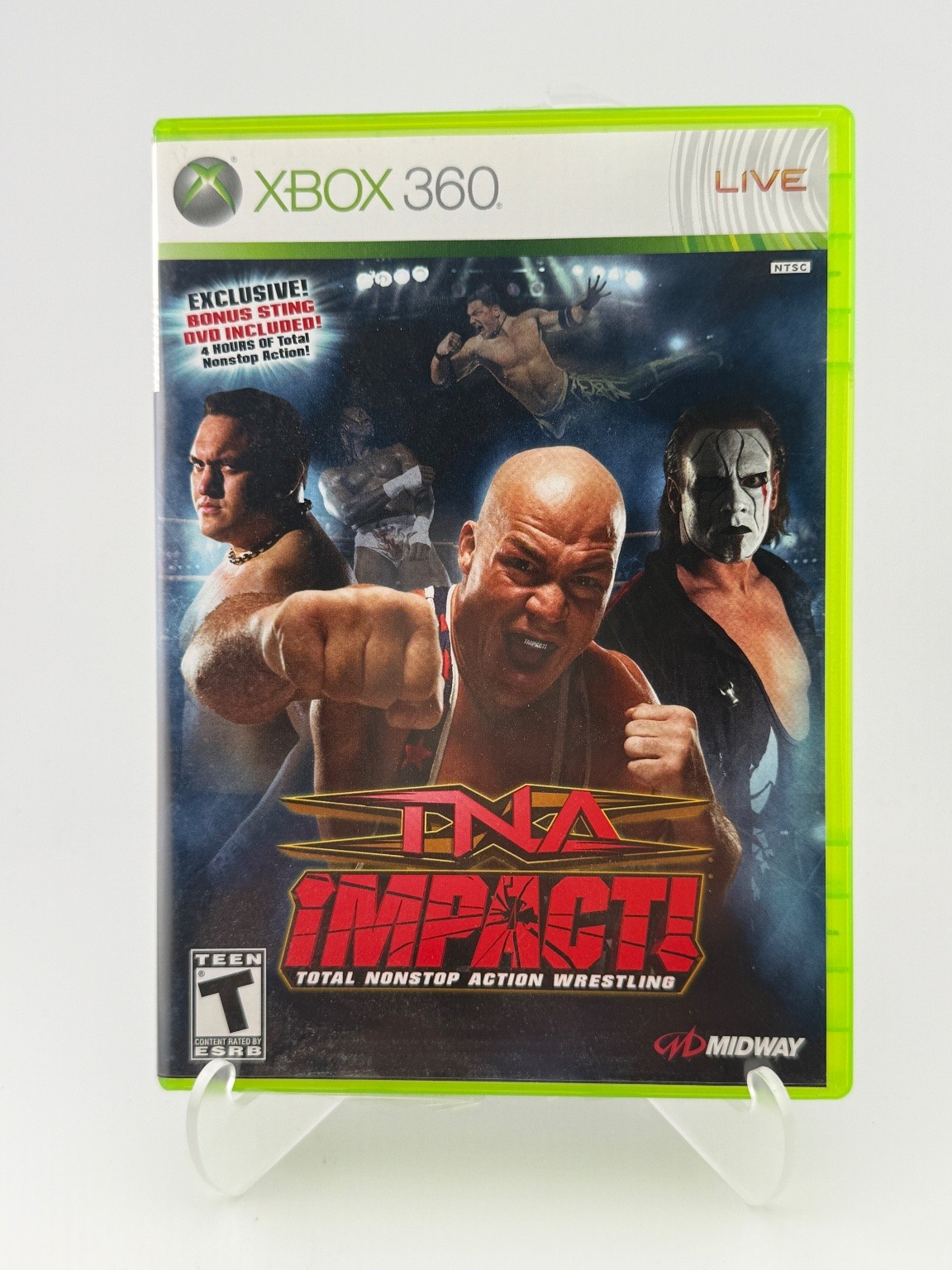 TNA Impact Total Nonstop Action Wrestling Bonus Sting DVD Xbox 360 Video Game