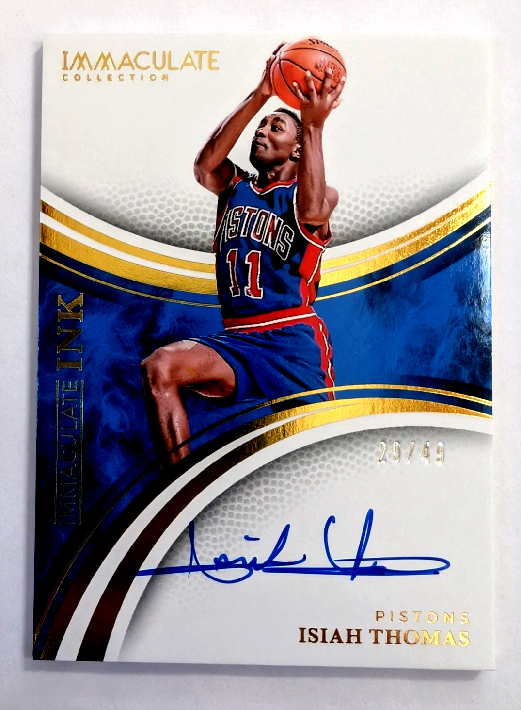 2024-25 Panini Immaculate Isiah Thomas Immaculate Ink Auto 29/49 Pistons