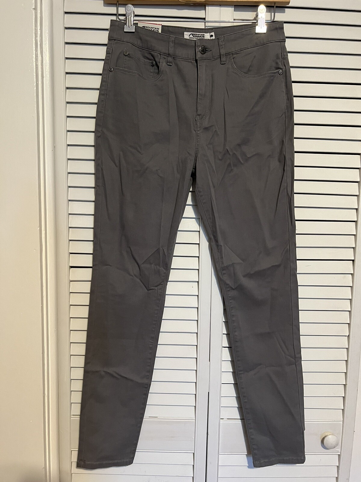 MOUNTAIN KHAKIS Women\'s Size 8 Pants High Rise Skinny Jegging Grey Khaki NEW $80