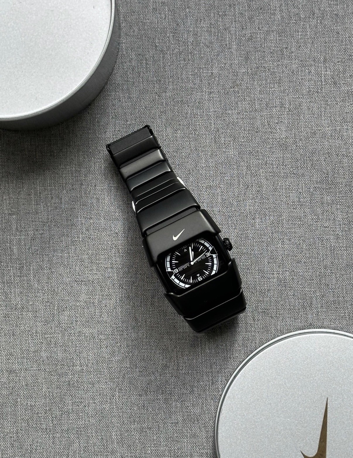 Nike D-Line Matte Black Analogue Watch with White Dial