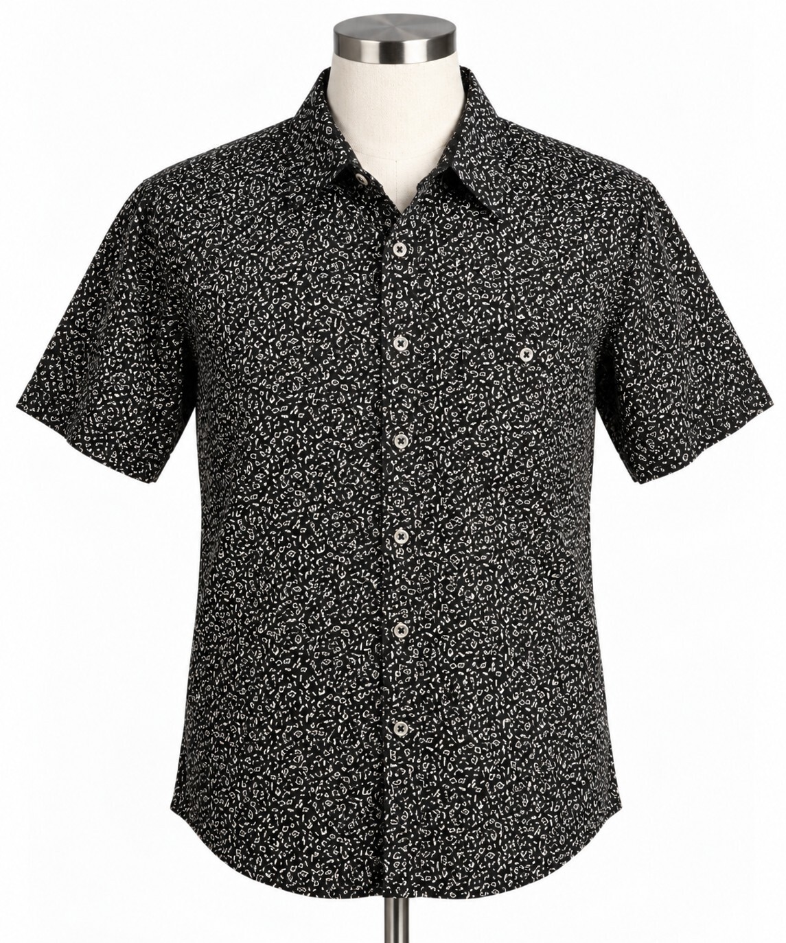 Rockmount Ranch Wear Men\'s Black Western Music Note Print