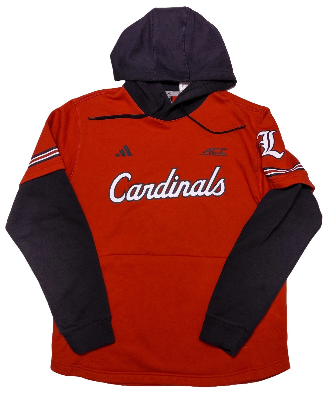ADIDAS Louisville Cardinals Baseball Hoodie Jacket ACC Red Large L