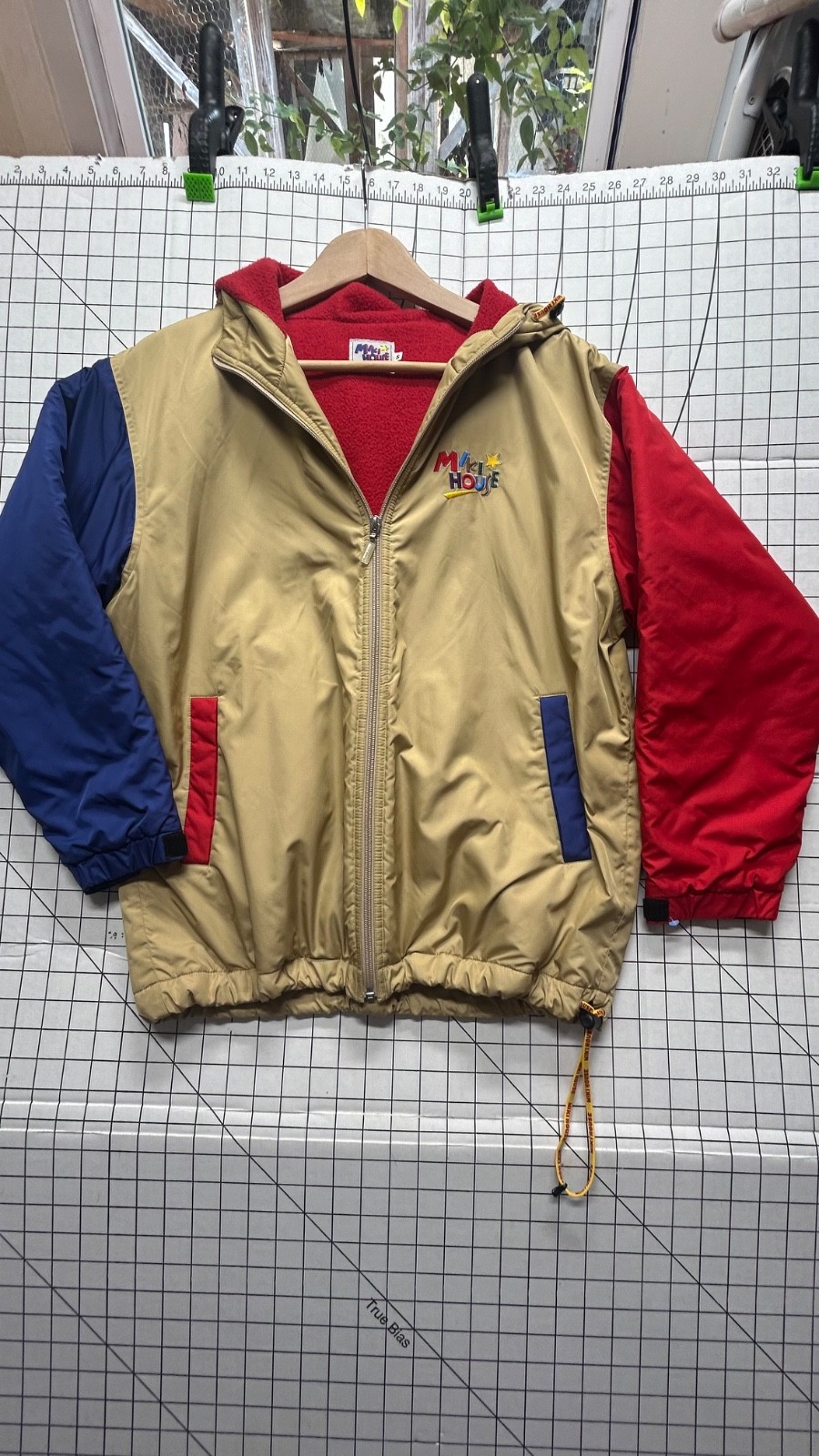 VTG 90s Miki House Collection Adult Size S Colorblock Jacket Hooded EUC