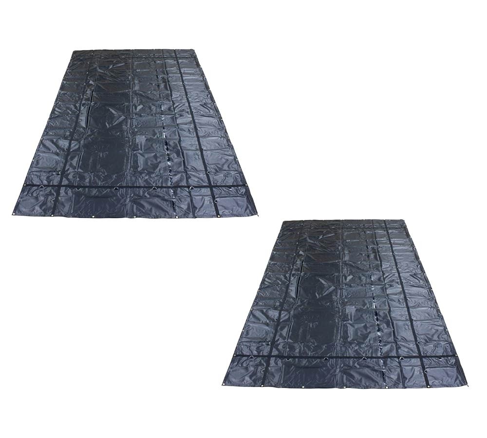 2 PK 12\'x20\' Heavy Duty Smoke Tarp for Flatbed Truck 18 Oz Vinyl Load Coverin...