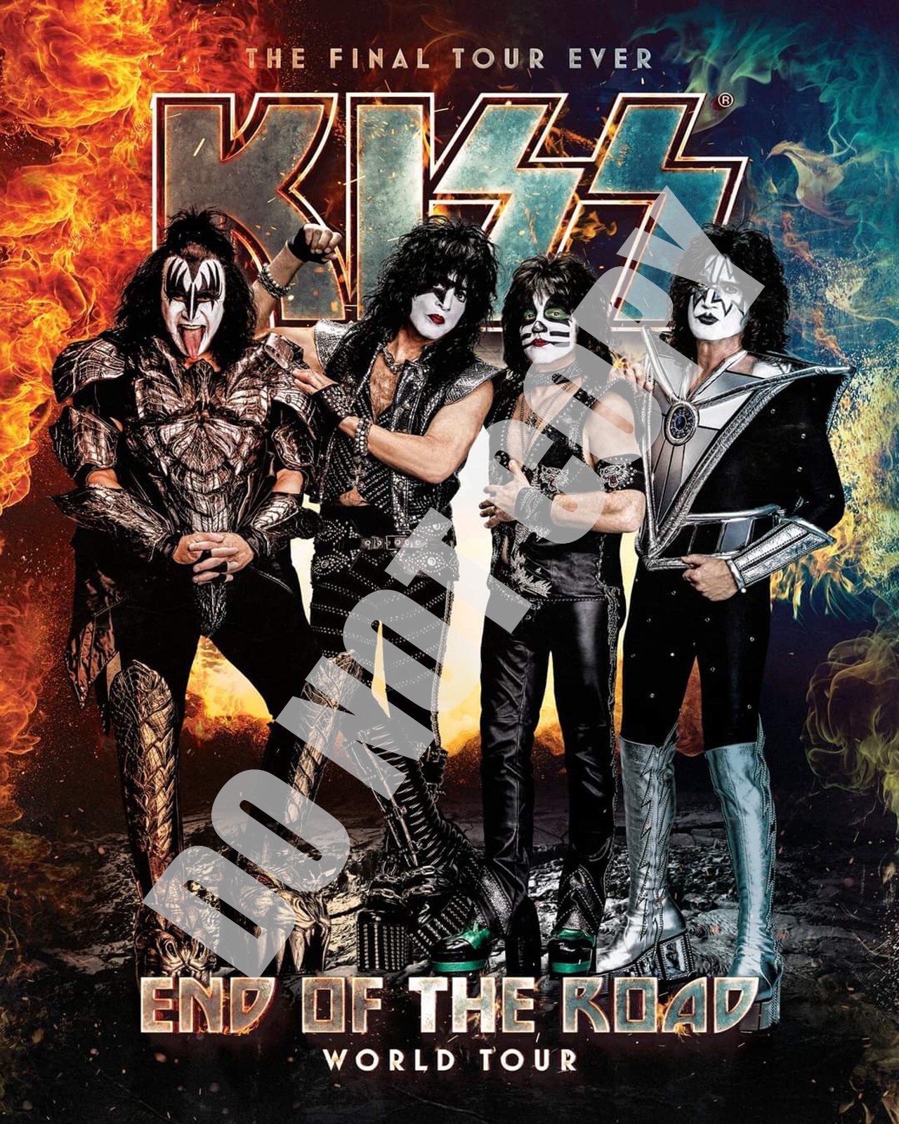 KISS 2023 The Final Tour Ever End Road Of The Road Tour Poster Ad 8x10 Photo