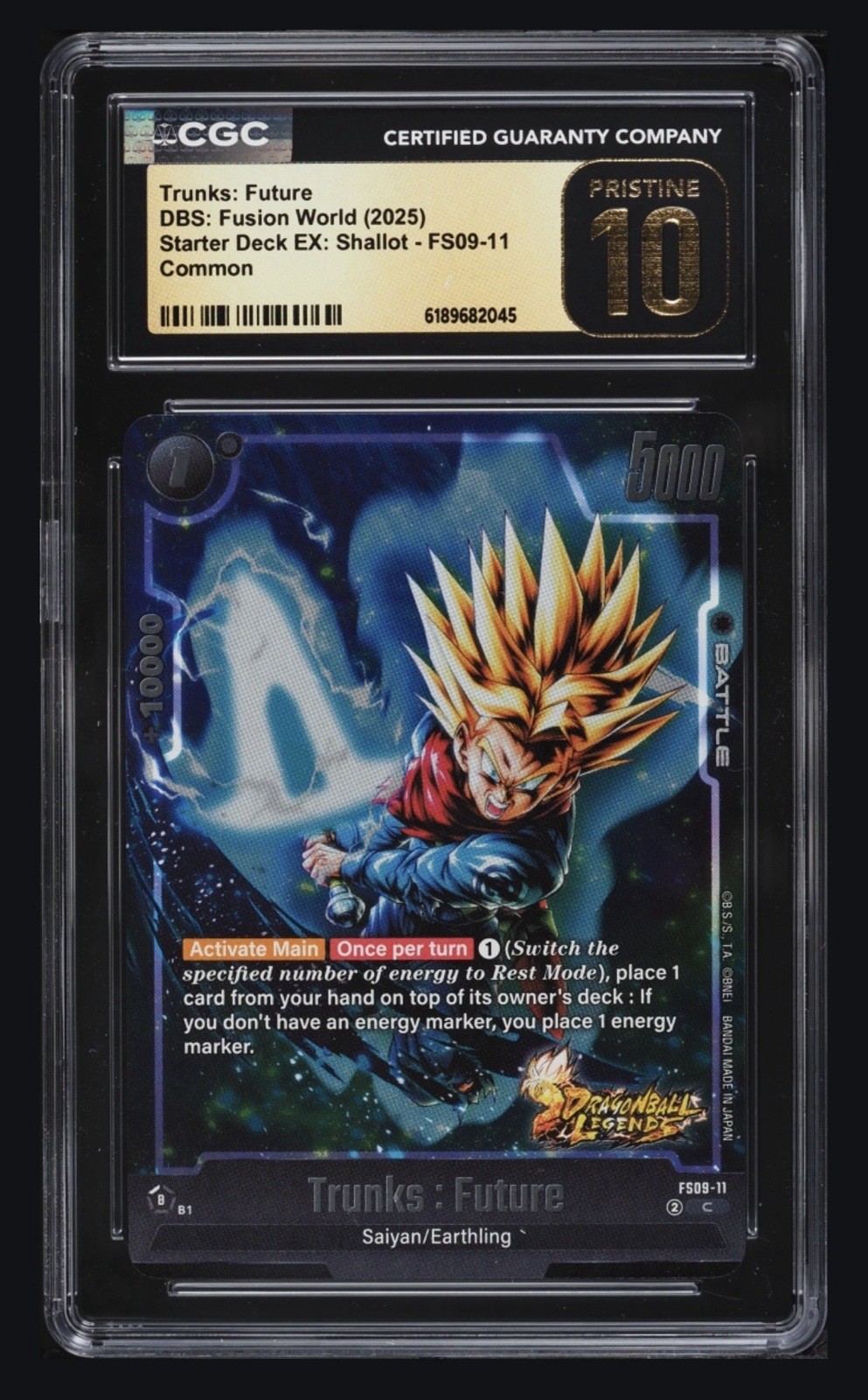 2025 DBS Fusion World Starter Deck EX Shallot Trunks FS09-11 CGC 10 Pristine