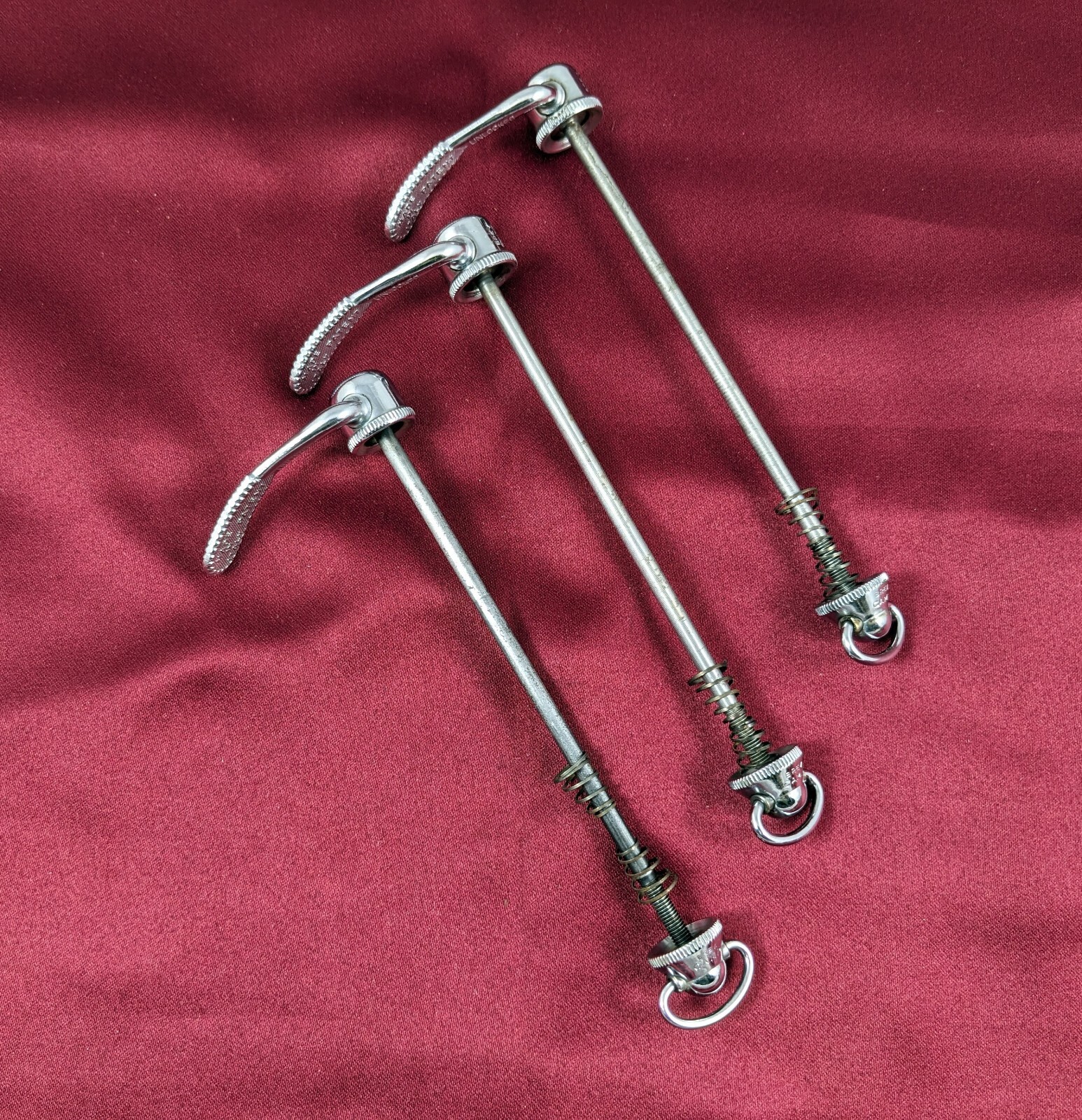 VTG Campagnolo Super Record Rear QR Skewer Brev Camp 150mm Curved Lever D-Ring