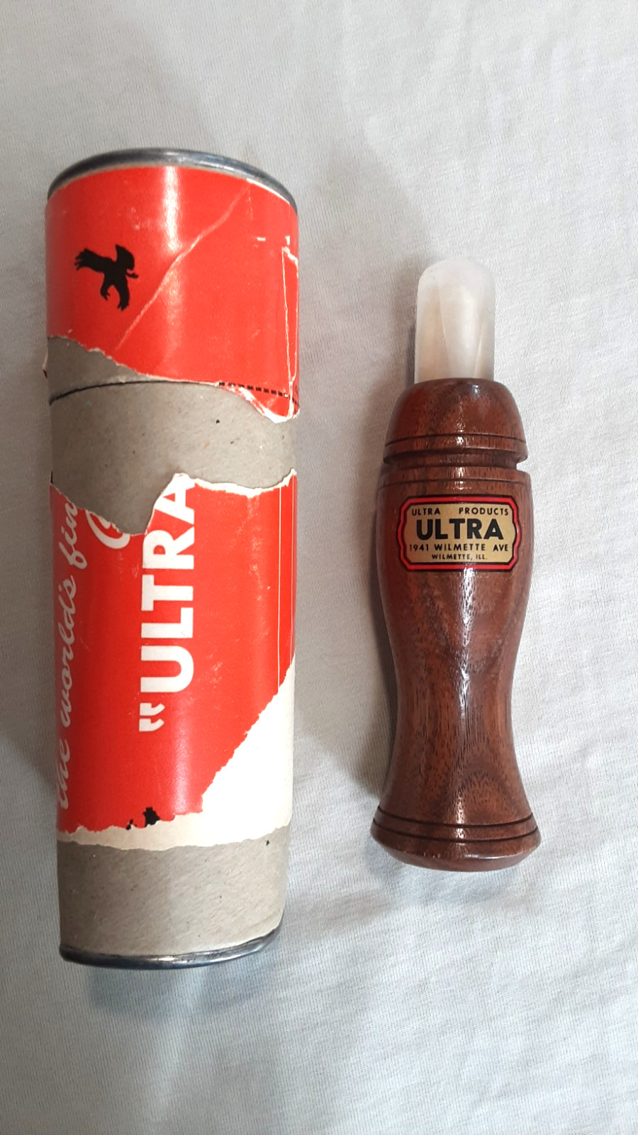 RARE ULTRA CROW CALL WITH ORIGINAL TUBE, RECEIPT,  INSTRUCTIONS DUCK