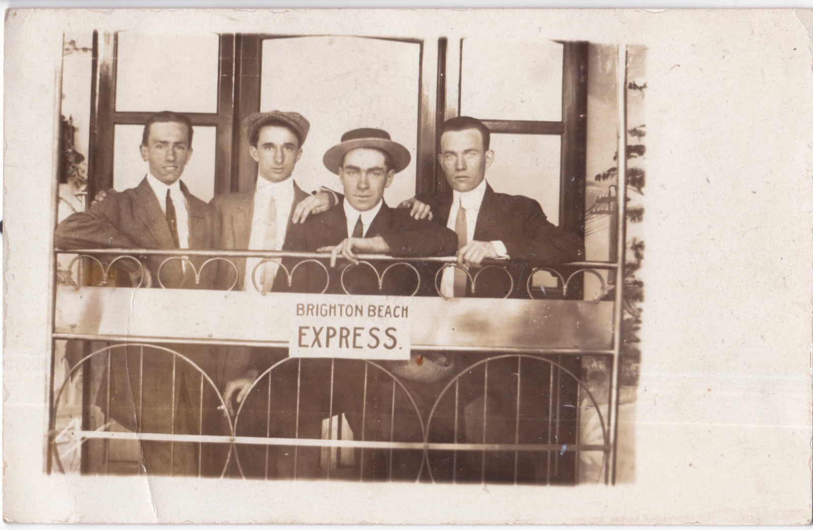 Vintage RPPC - Affectionate guys at Brighton Beach, Brooklyn - Gay interest Vintage RPPC - Affectionate guys at Brighton Beach, Brooklyn - Gay interest