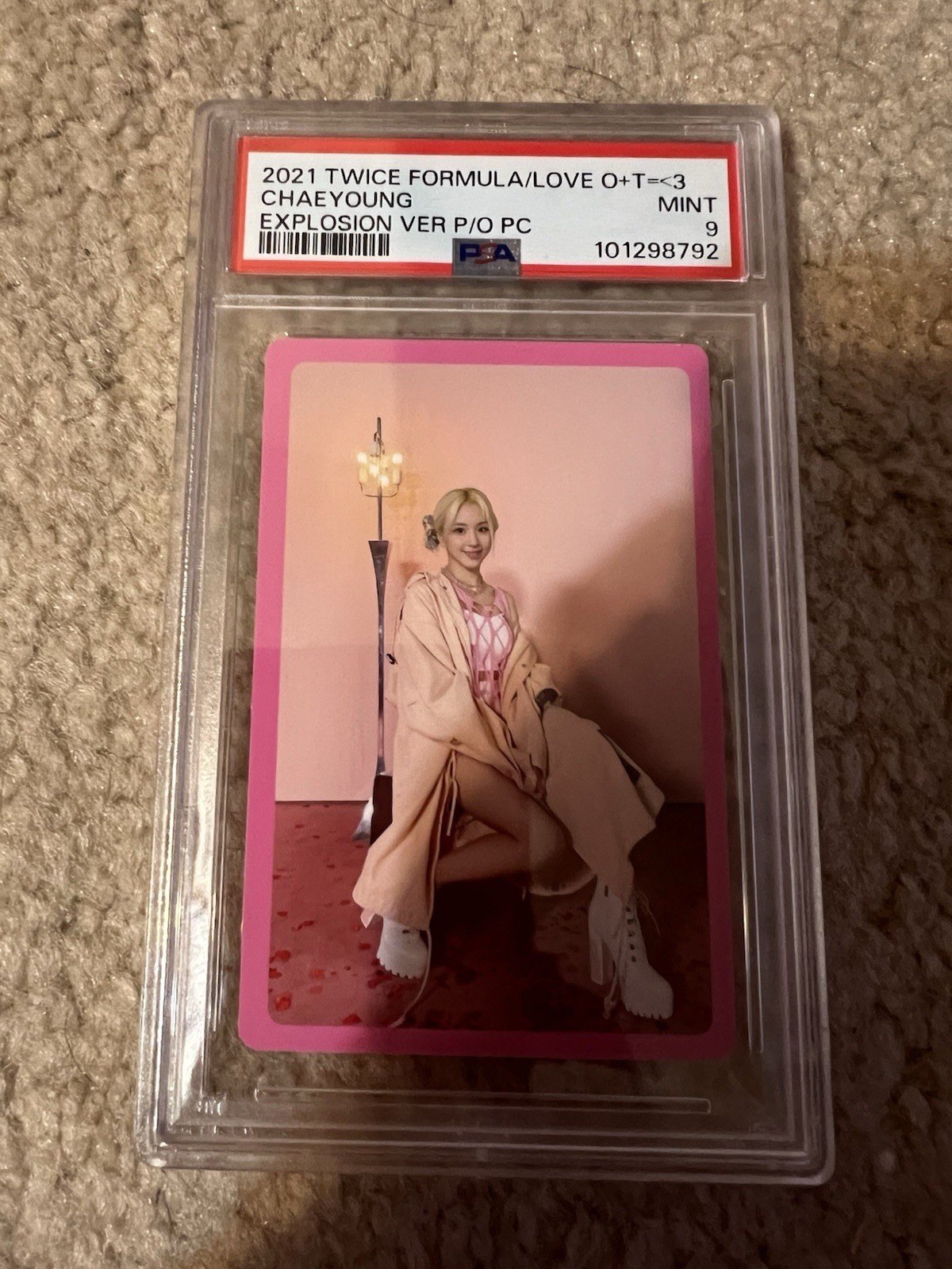 2021 TWICE Formula of Love Chaeyoung Explosion Ver POB Photocard PSA 9