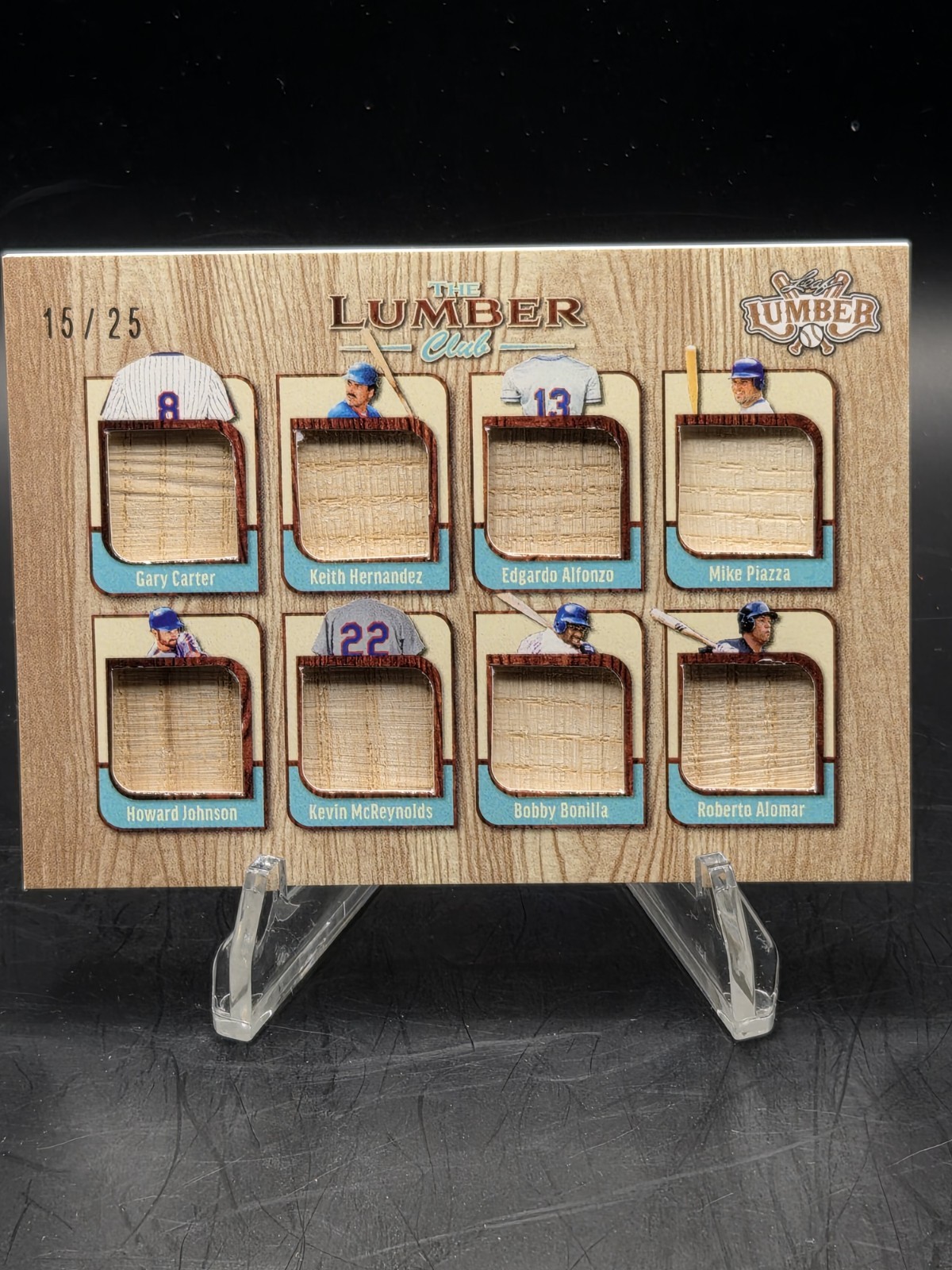 2025 Leaf Lumber The Lumber Club NY Mets Legends Game Used Bat Piazza HoJo Keith