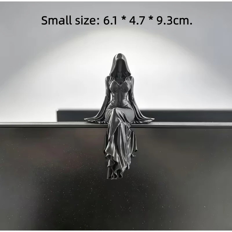 Lady Reaper Statue Desktop Ornament Gothic Female Figure Home Office Decor Gift