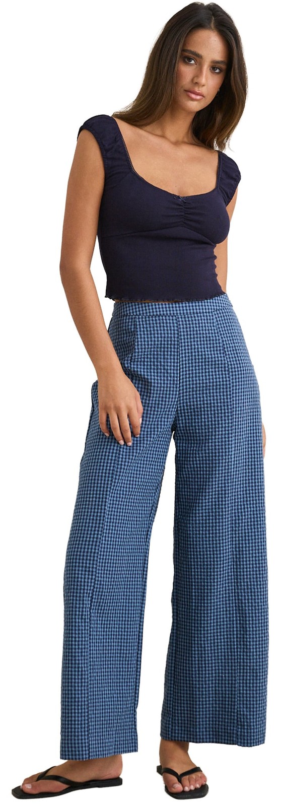 Rhythm Louise Wide Leg Women\'s Pants - Indigo - New