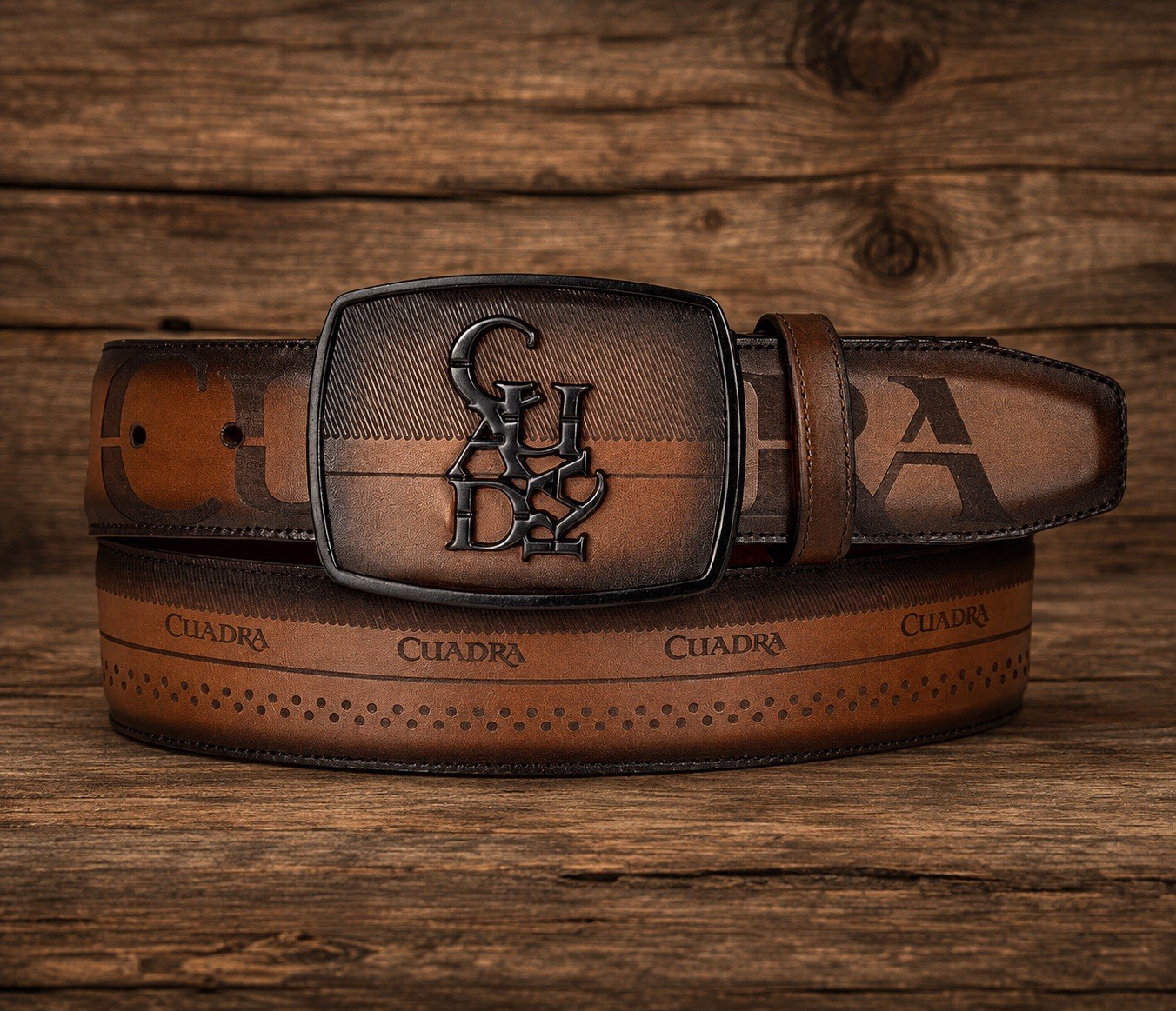 Cuadra Men\'s  Brown Cowhide Laser Belt   314