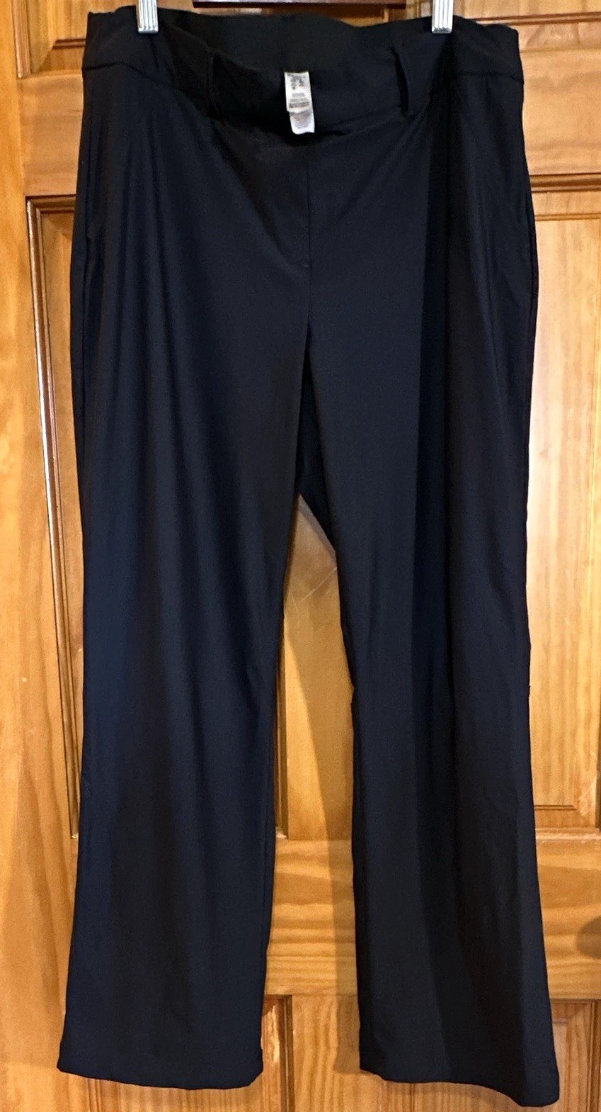 Spanx Women’s Black Pull-On Pants Straight Leg Stretch Size L