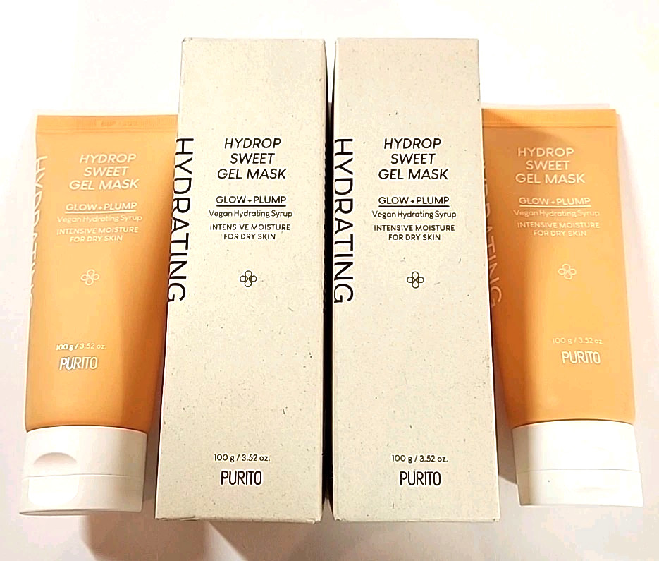 LOT OF 2 [PURITO] Hydrop Sweet Gel Mask Glow + Pump 3.52 oz Anti-Aging Skincare