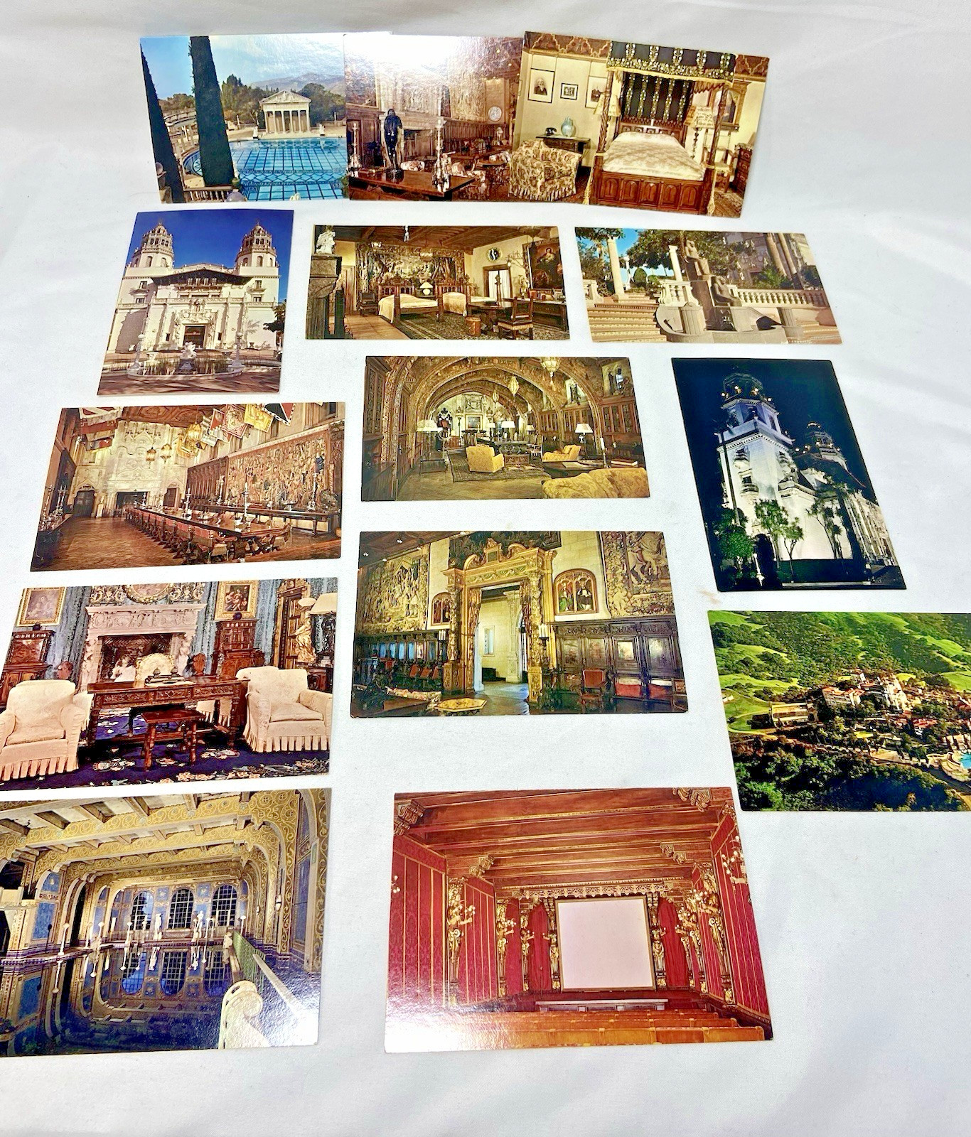 Lot of 14 San Simeon Hearst Castle Vintage Postcards 70s 80s Ephemera Unposted