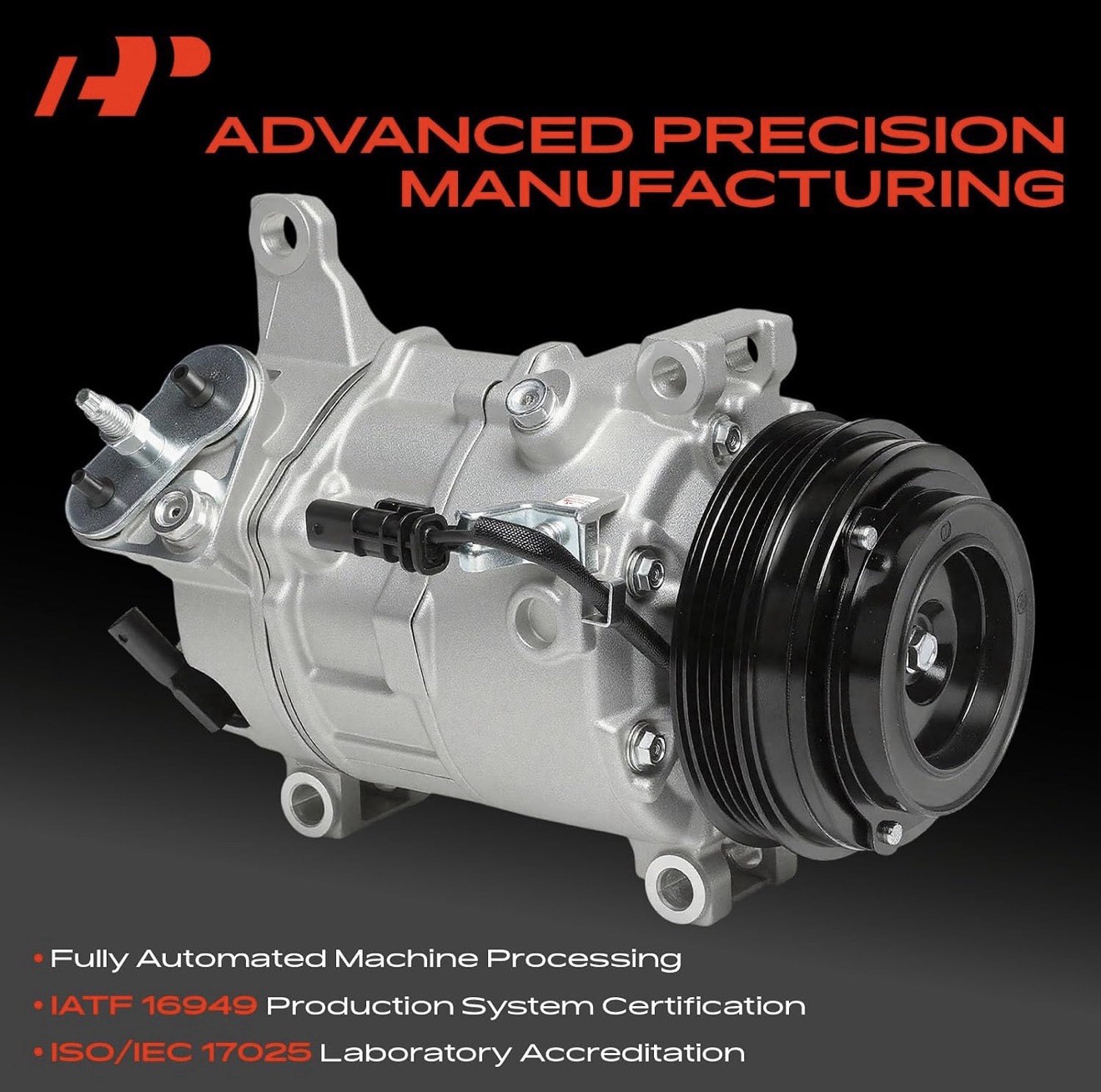 A-Premium AC Compressor w/ Clutch 2015-2019 Silverado Sierra 2500 3500 HD 6.0L