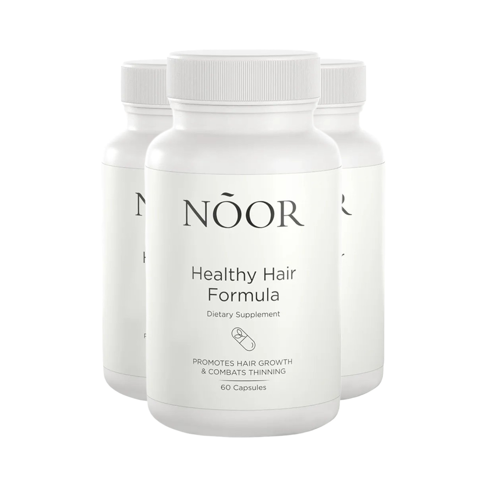 3-Pack NOOR Healthy Hair Formula - NOOR Hair Growth Support Capsules - 180Caps