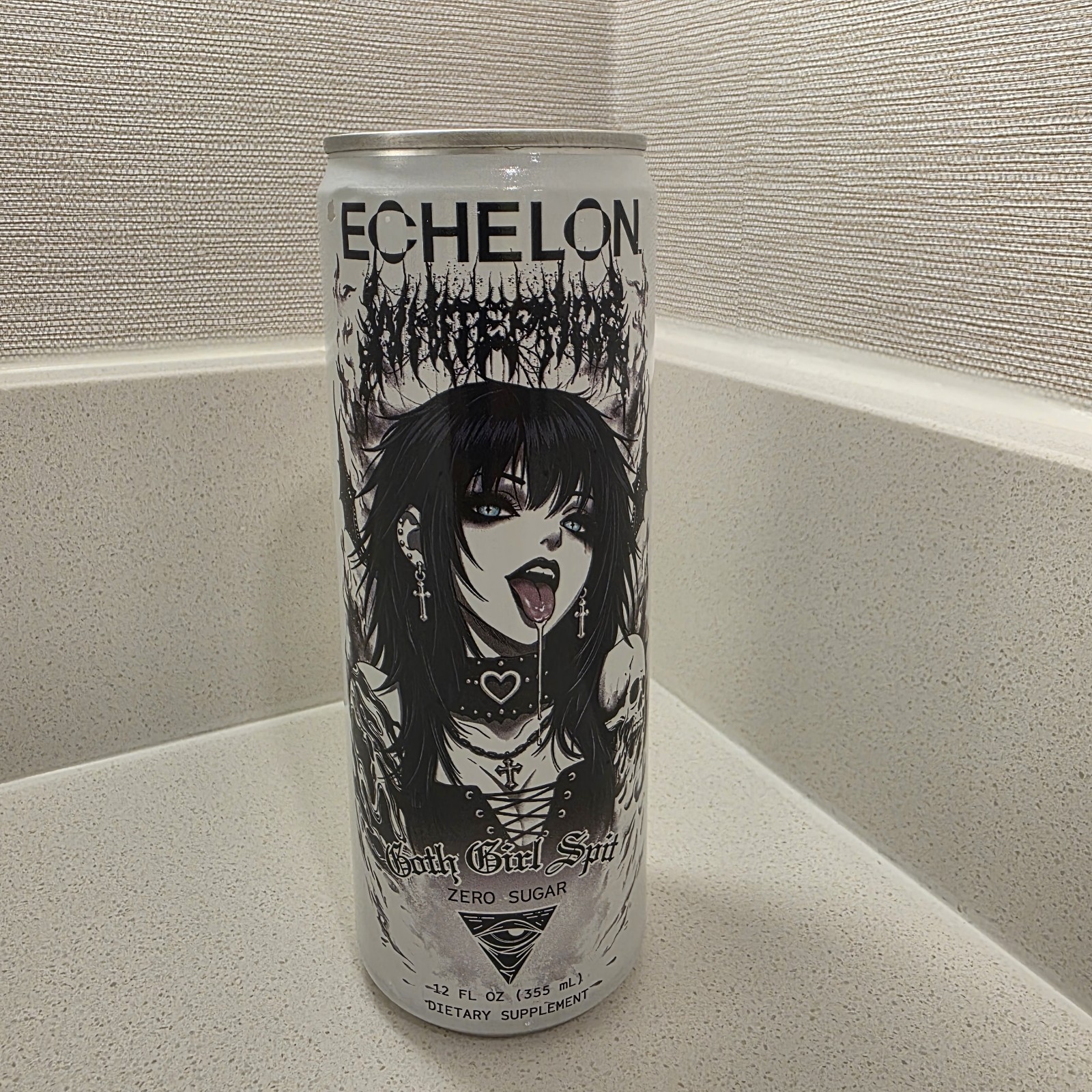 Echelon Pre-Workout Energy Drink Goth Girl Spit White Phosphor
