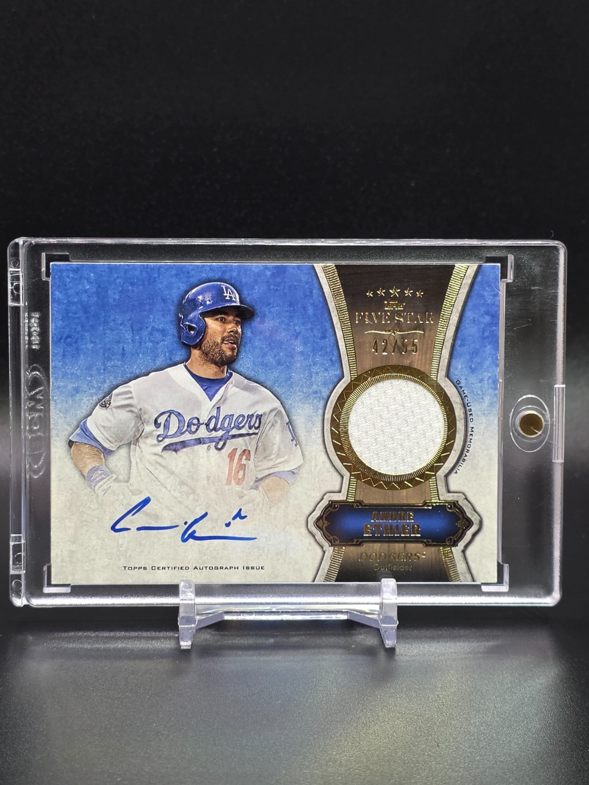 2012 Topps Five Star Baseball Andre Ethier AUTO Patch #FSAR-AE Dodgers 42/55