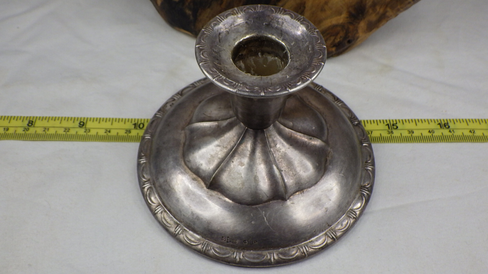 Antique Thorvald Marthinsen? Candlestick Holder Silver or Heavy Plated