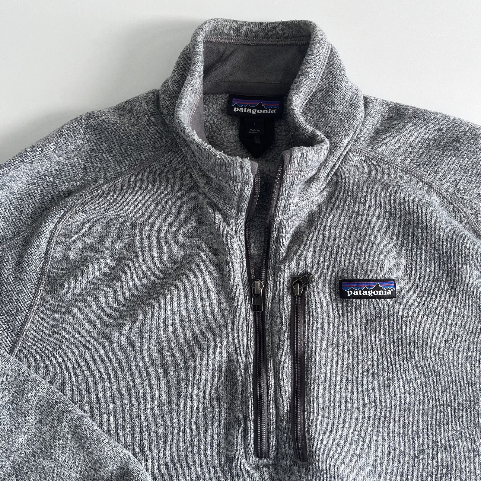 Patagonia Better Sweater 1/4 Zip Fleece Pullover Jacket Mens L Large Gray 