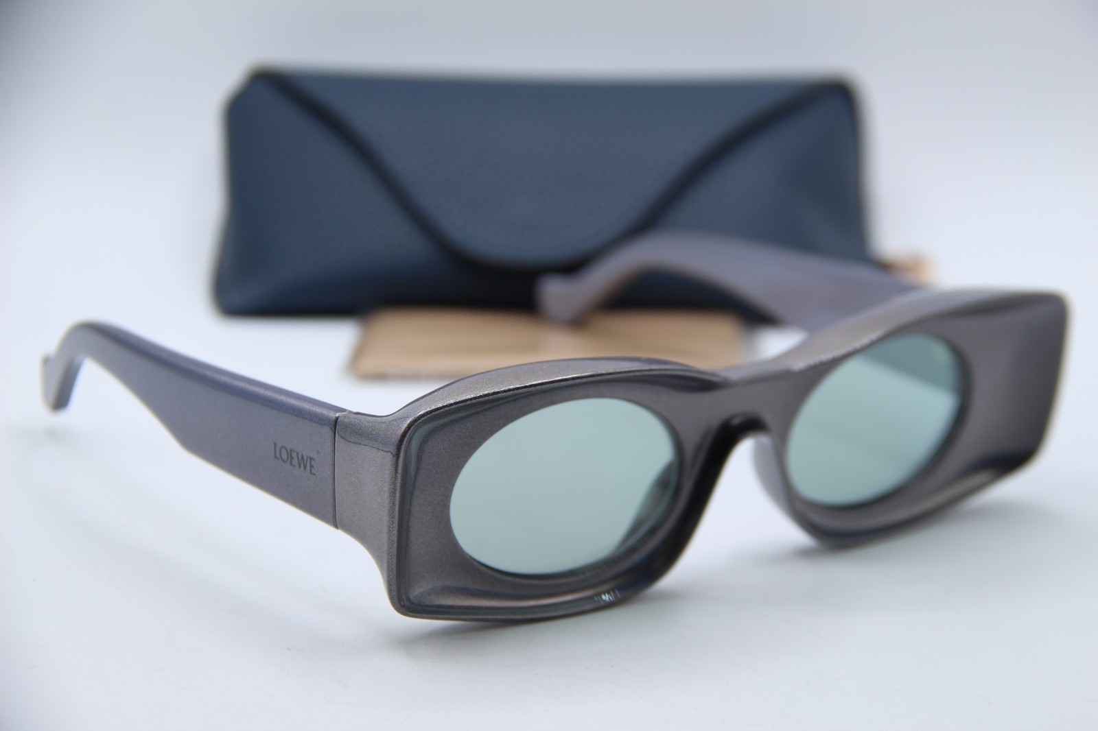NEW LOEWE LW 40033I 05X BLUE GLITTER MIRRORED AUTHENTIC FRAMES SUNGLASSES 49-23