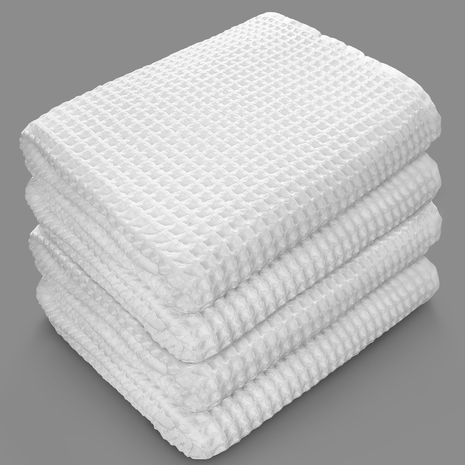 Softerry European Waffle Weave Bath Towel Set - 100% Organic Cotton - Quick Dry