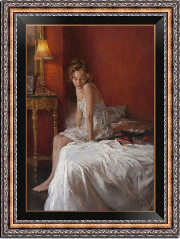 Hand-painted Impression oil painting art female woman girl on canvas 24\