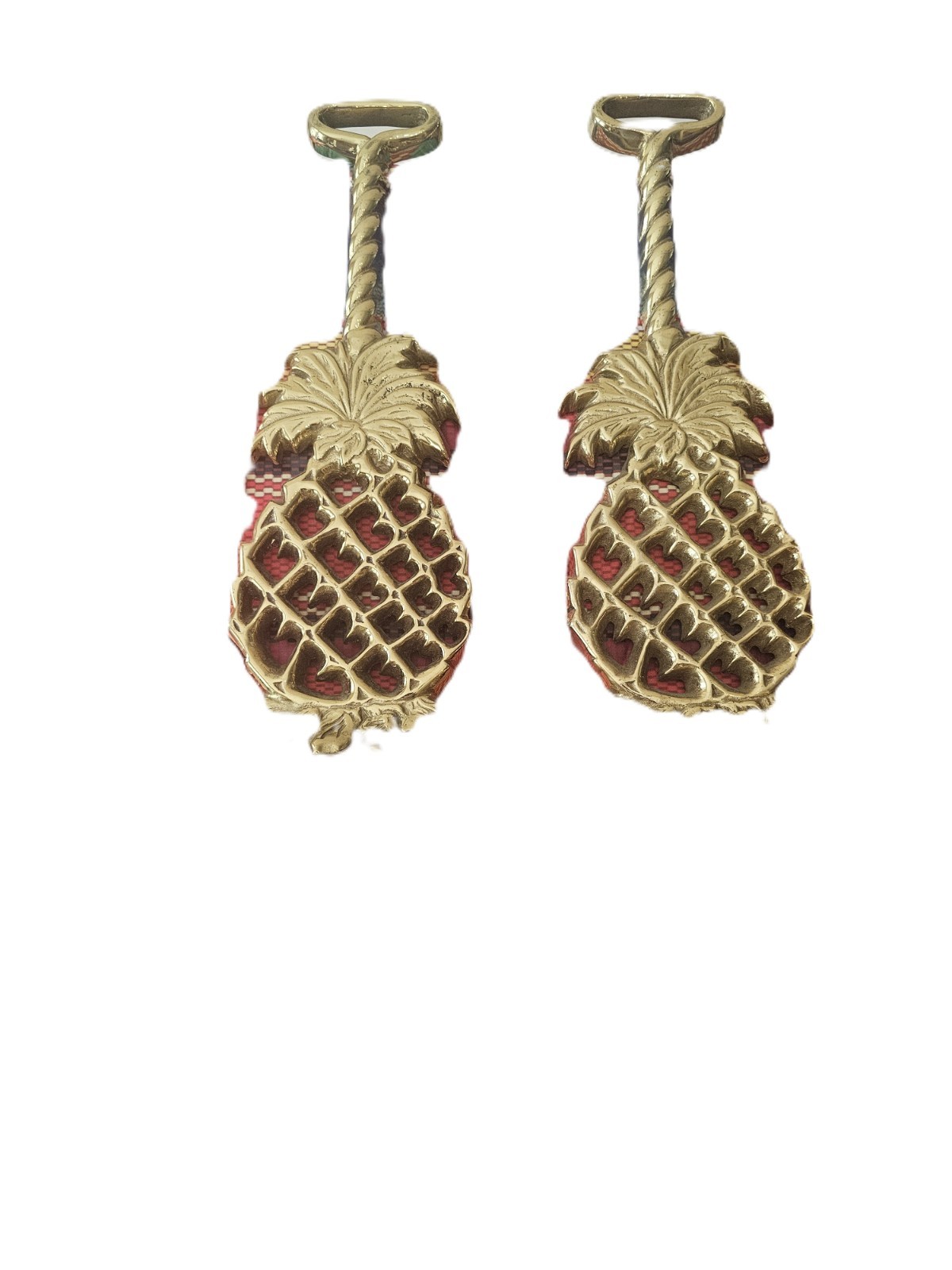 Vintage Pair of Pineapple Doorstops  Williamsburg Virginia Metalcrafters