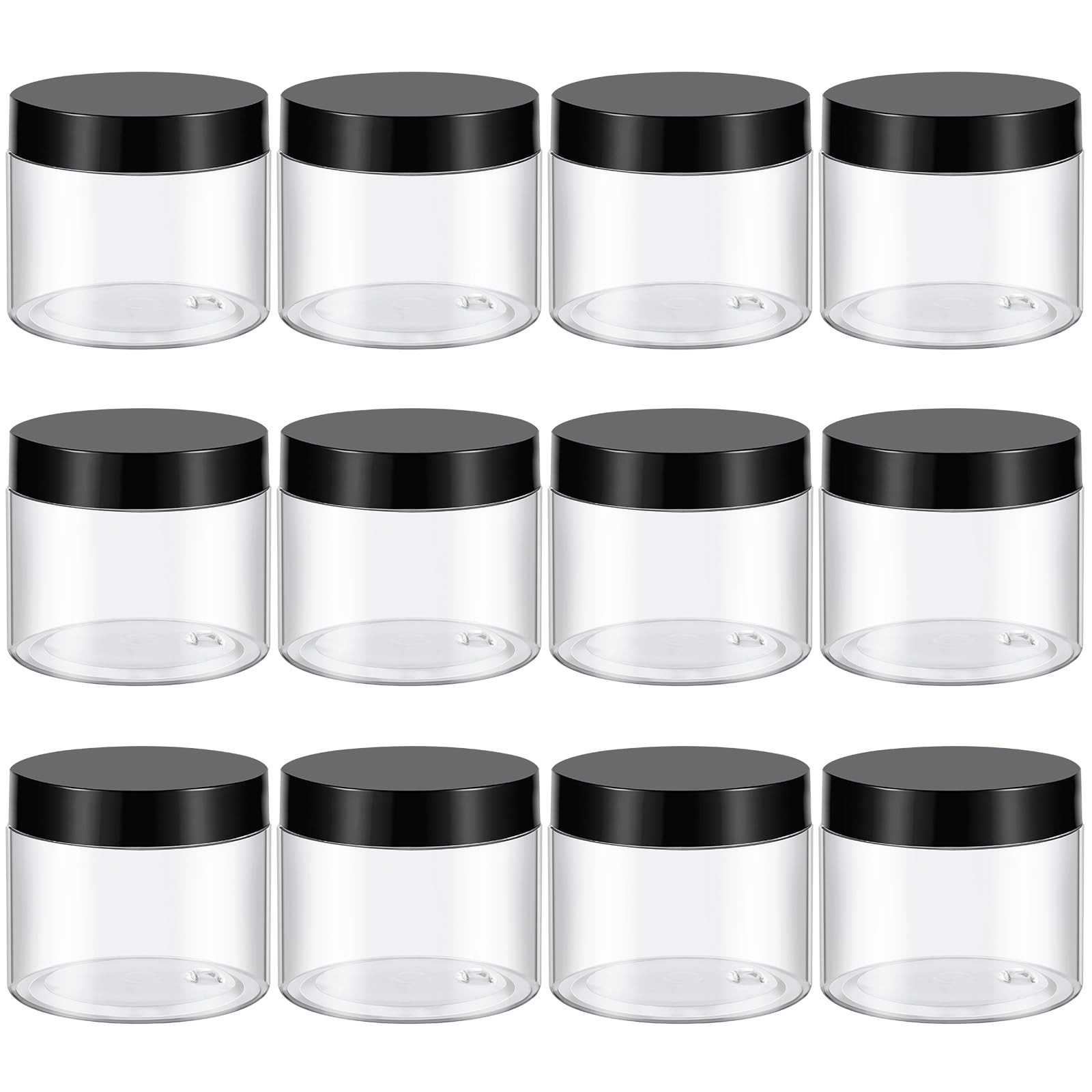 6 Oz Plastic Containers Small Jars with Lids, 12 Pack 6 Oz Plastic Containers Small Jars with Lids, 12 Pack