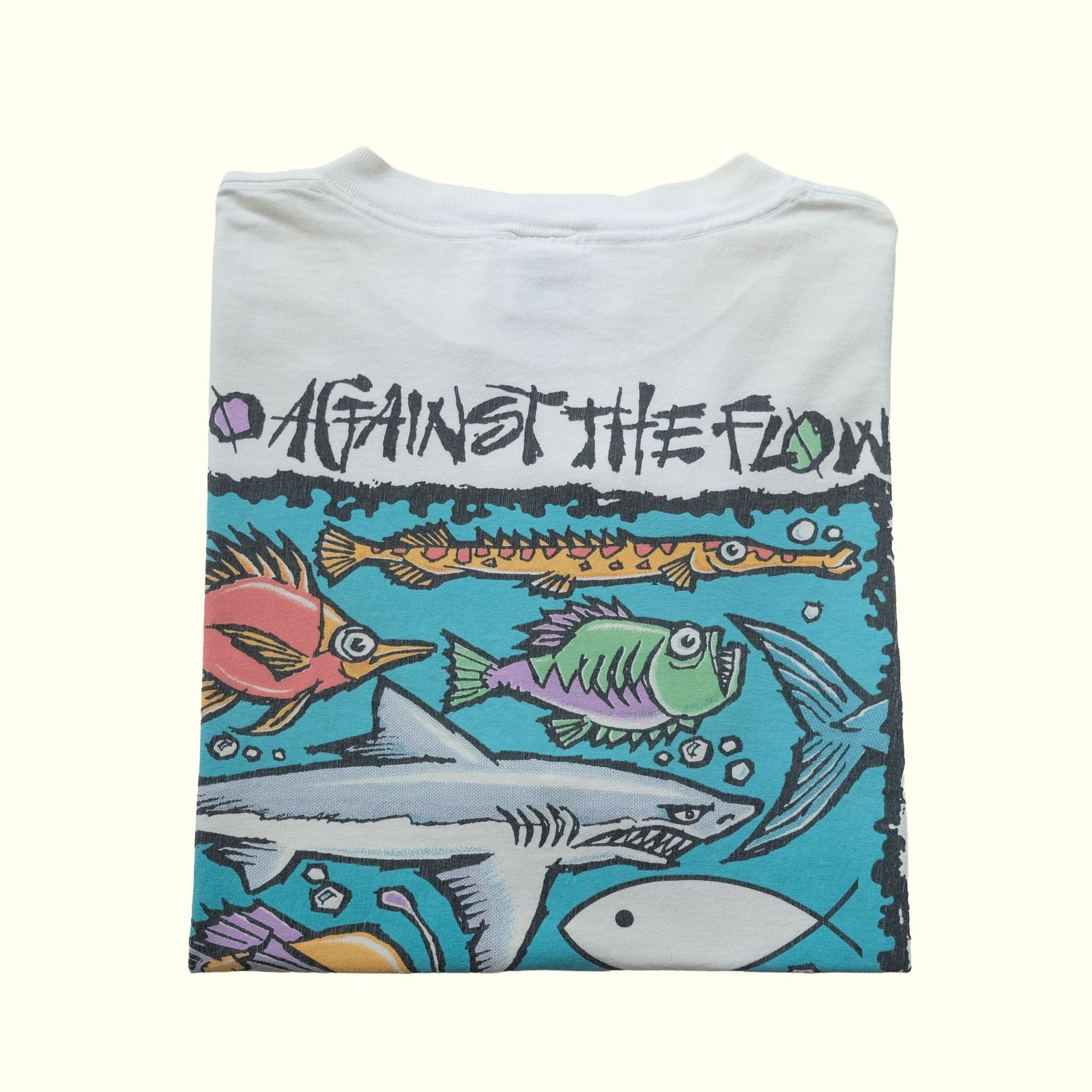 DELTA VTG 90s USA MADE GOD BIBLE GO AGAINST THE FLOW GRAPHIC T SHIRT 1992 XL DELTA VTG 90s USA MADE GOD BIBLE GO AGAINST THE FLOW GRAPHIC T SHIRT 1992 XL