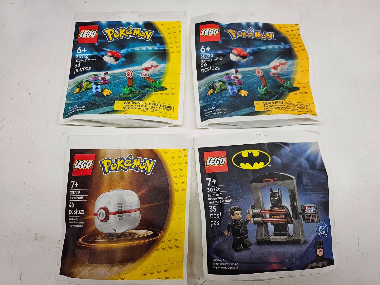 Pokémon LEGO and Batman NEW SEALED Polybags LOT OF 4 - 30729 30730 30726