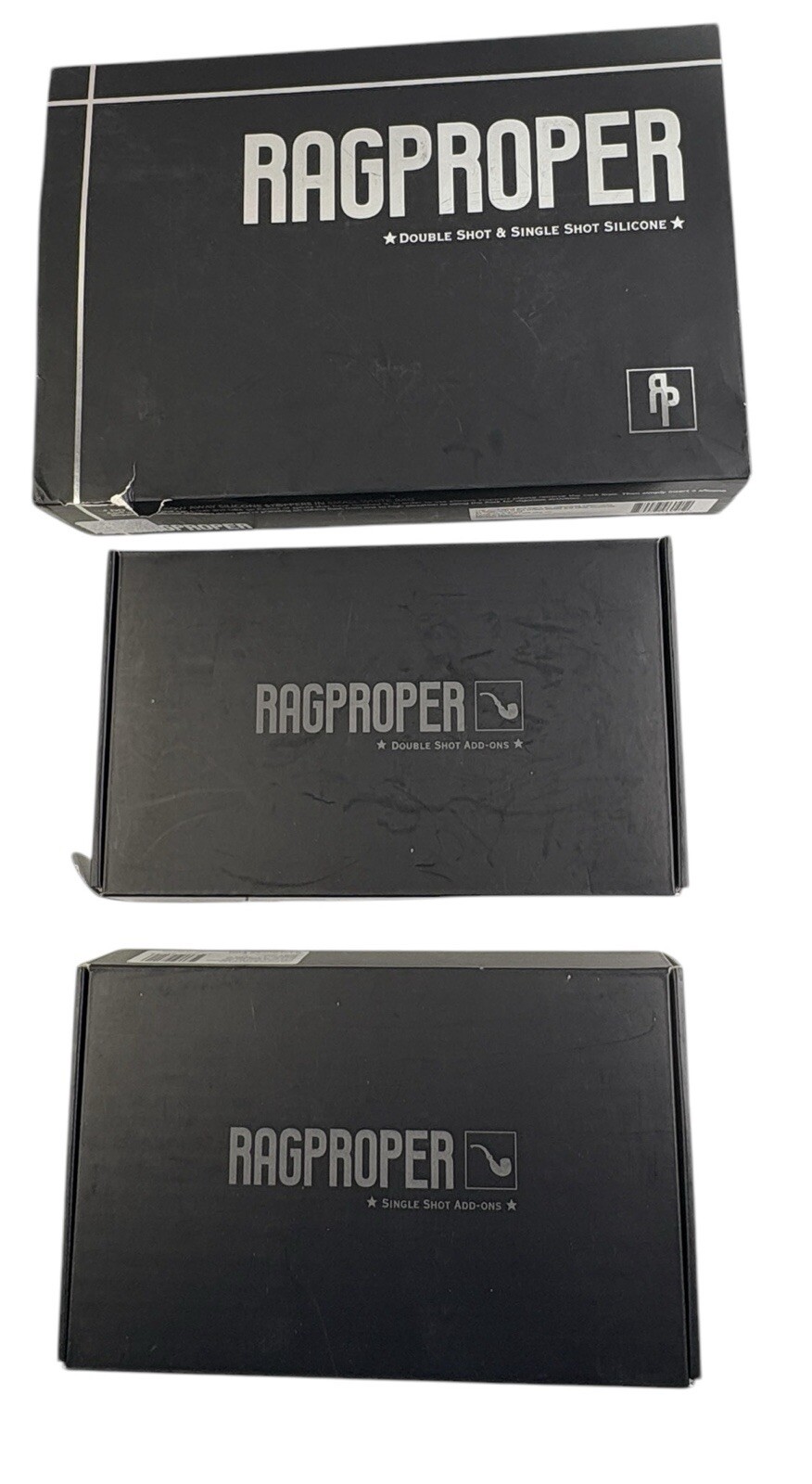 Ragproper Glass & Silicone Hip Flask Lot Single Shot, Double Shot & Add-Ons