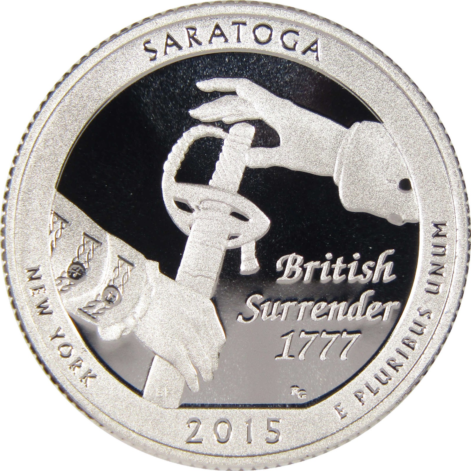 2015 S Saratoga National Historical Park Silver Quarter Proof 25c Coin