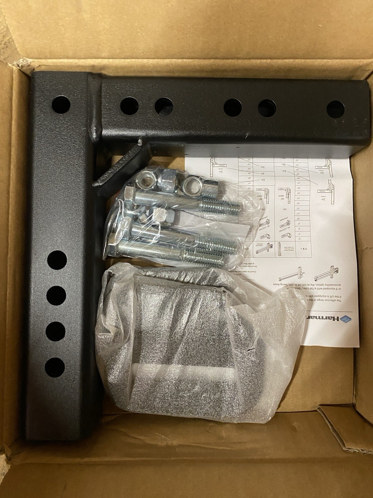 Harmar AL1235U Class III Drop Hitch Adapter Adjustable FAST 