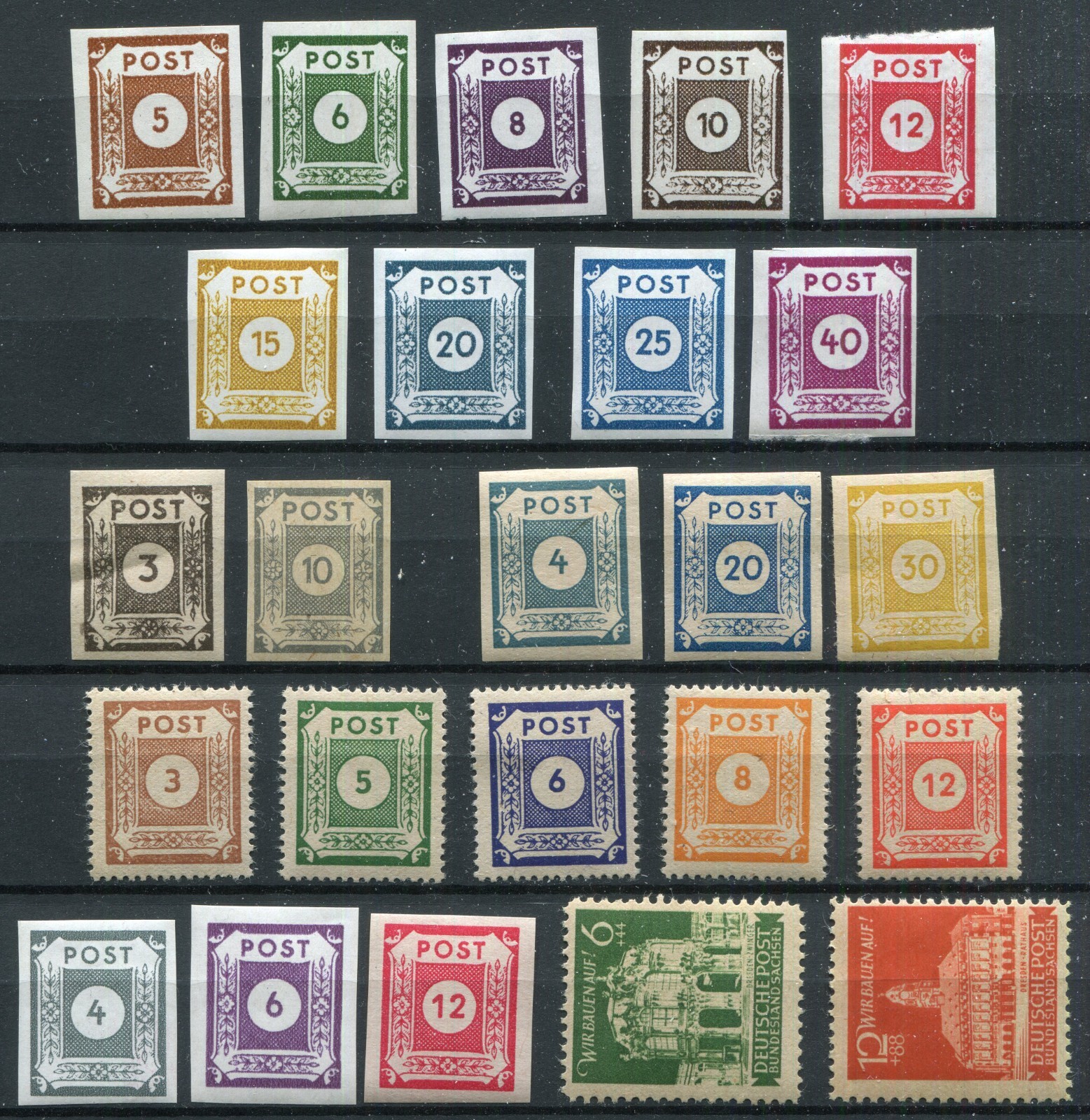 GERMANY SOVIET OCCUPATION ZONE EASTERN SAXONY COMPLETE COLLECTION PERFECT MNH