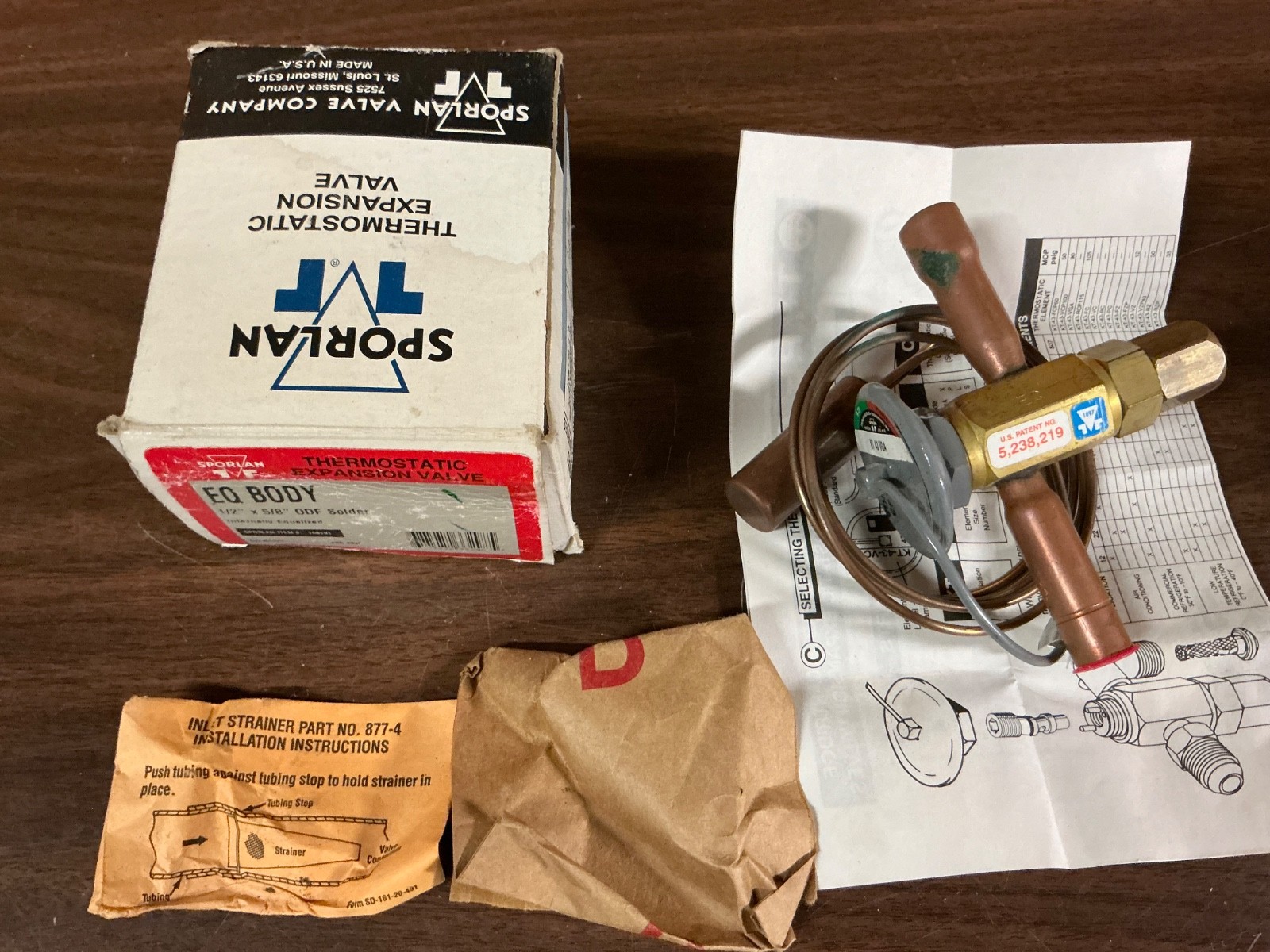 Sporlan Thermostatic Expansion Valve 1/2 x 5/8 ODF Solder #168101